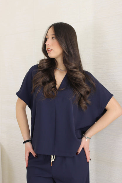 Coordinato con Blusa Blu