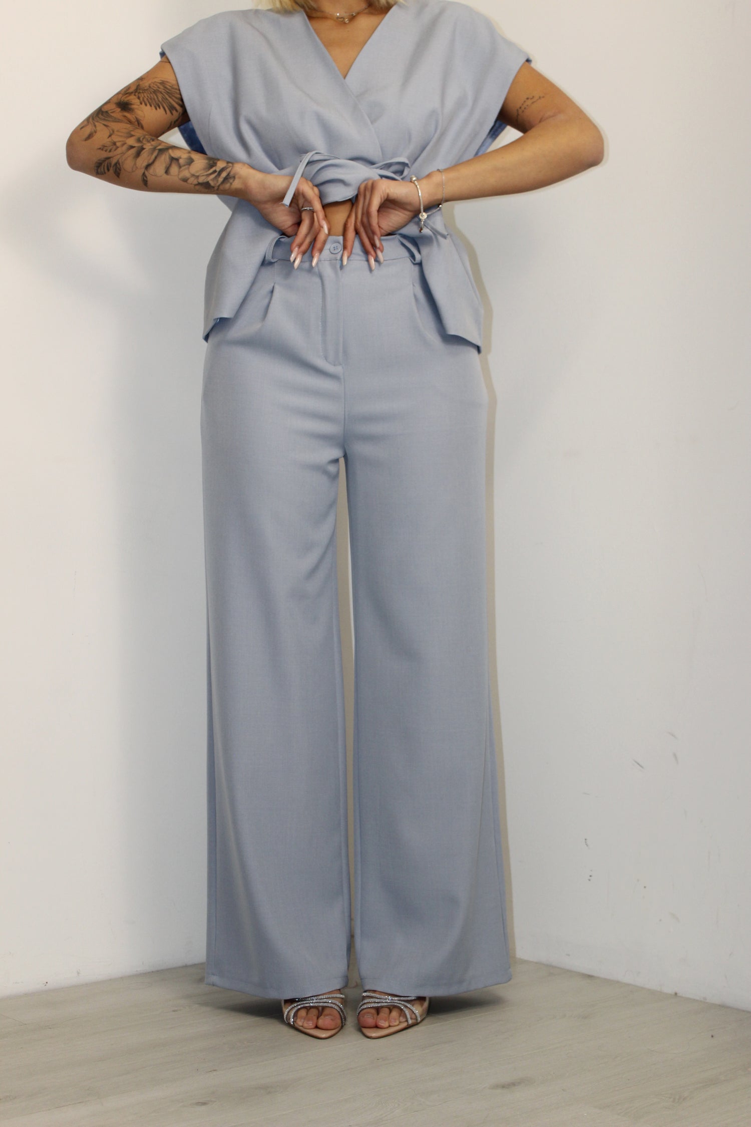 Coordinato Gilda Lungo azzurro