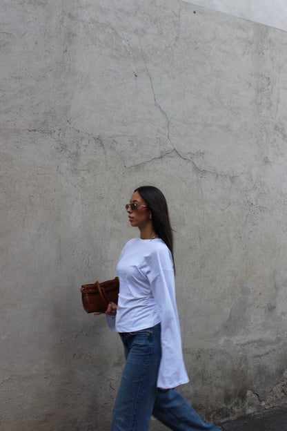 Maglia midi longesleeve bianca