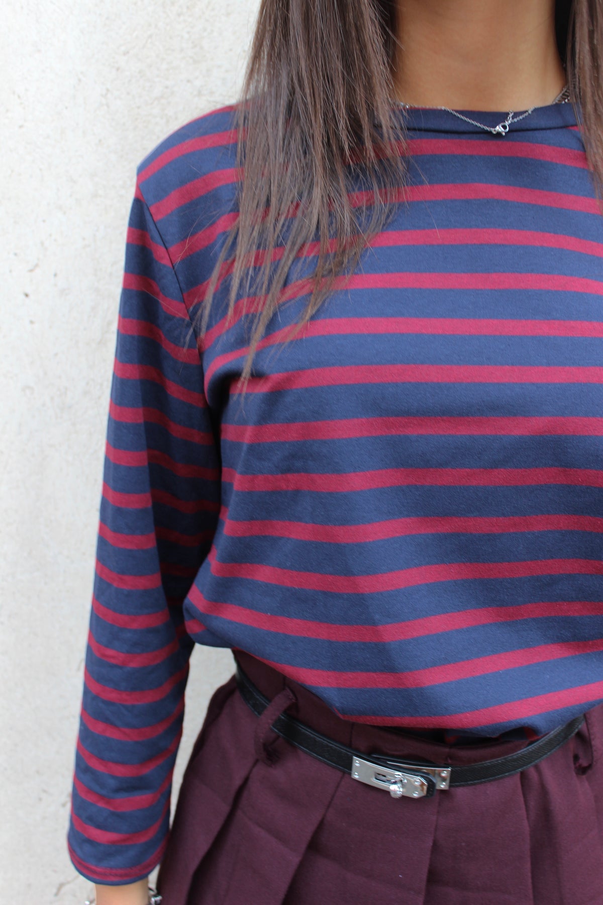 Maglia stripes blu
