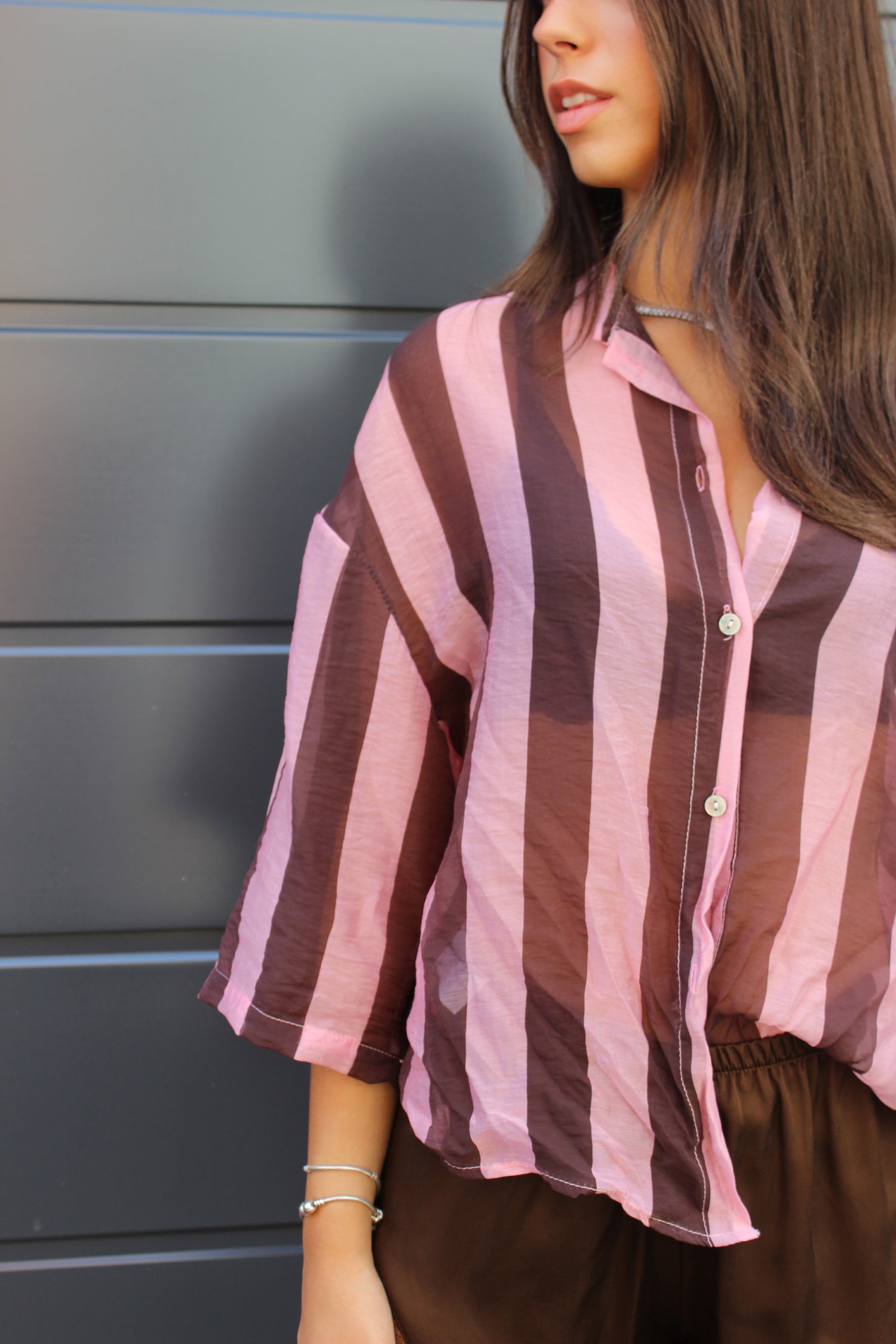 Camicia lines rosa