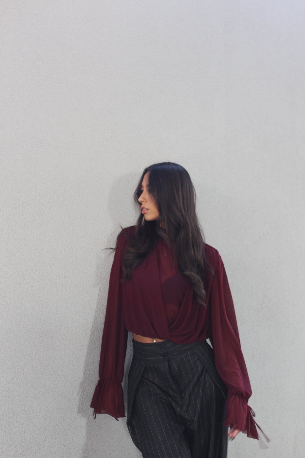 Blusa bordeaux