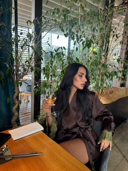 Abito kimono Chantal cioccolato