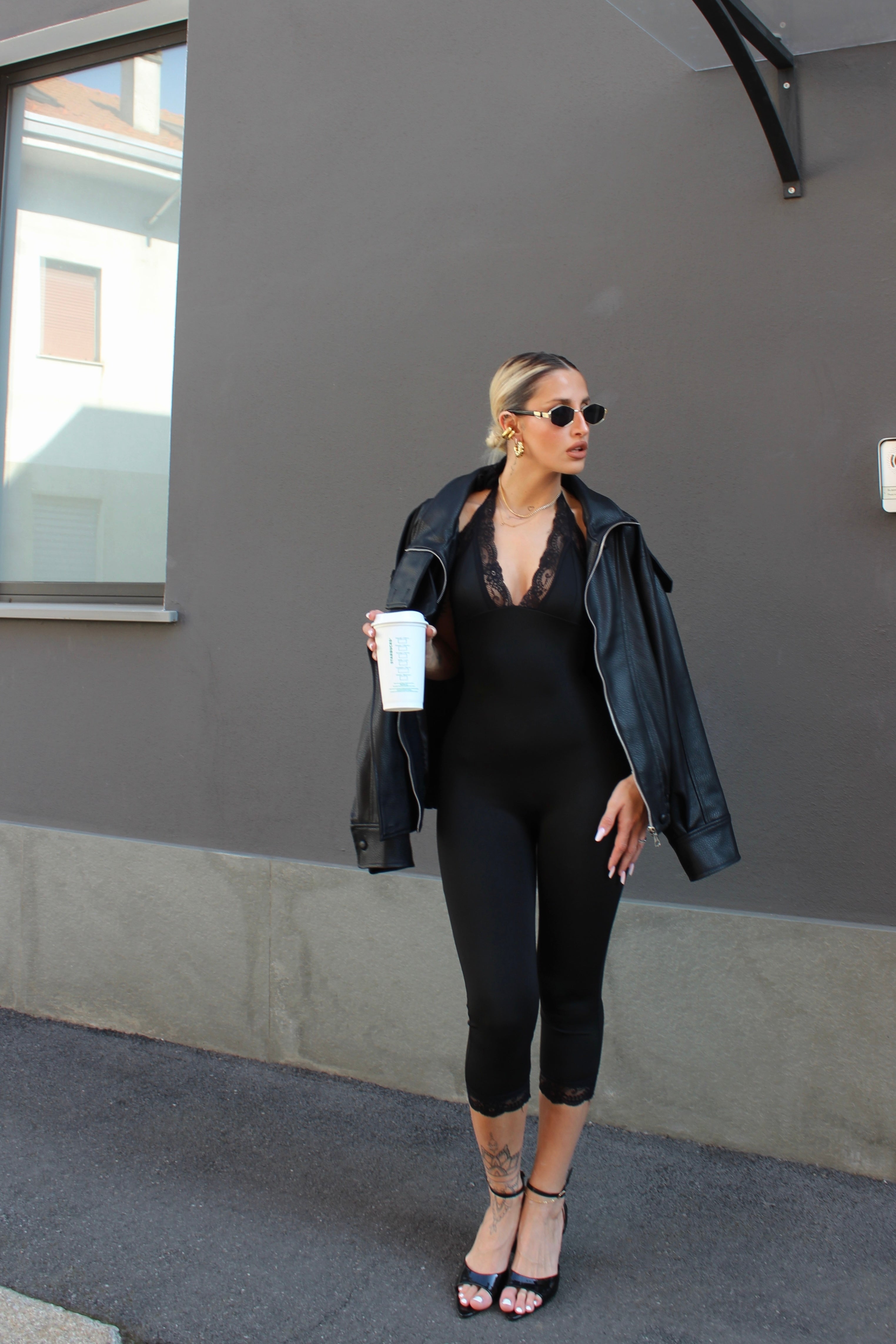 Jumpsuit con pizzo