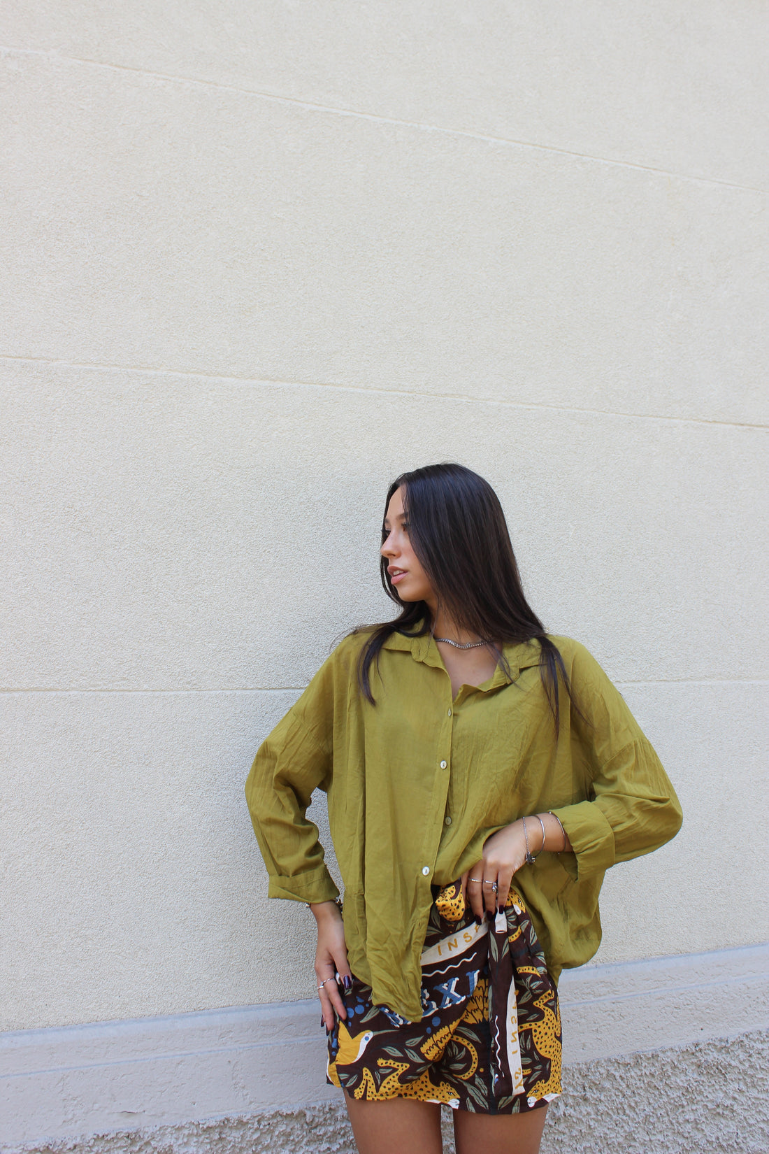 Camicia 100% cotone pistacchio