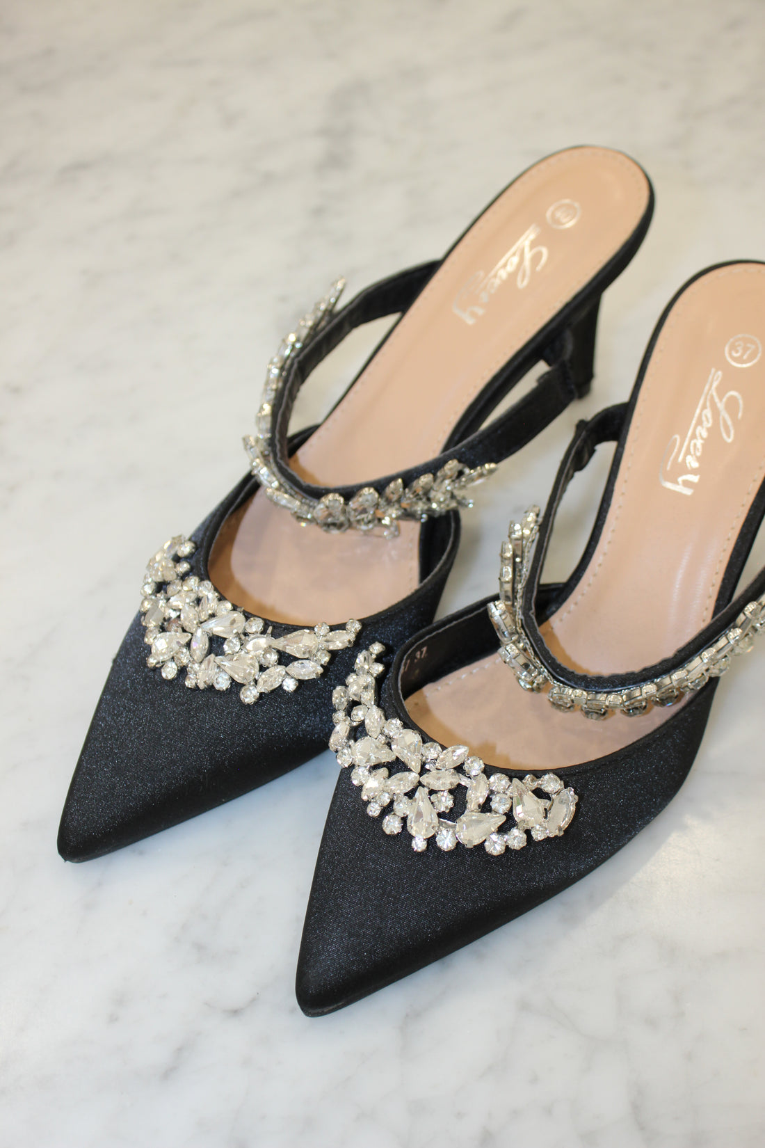 Mule strass Blu