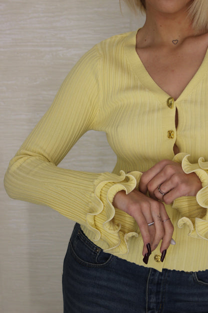 Maglia con Bottoni Giallo