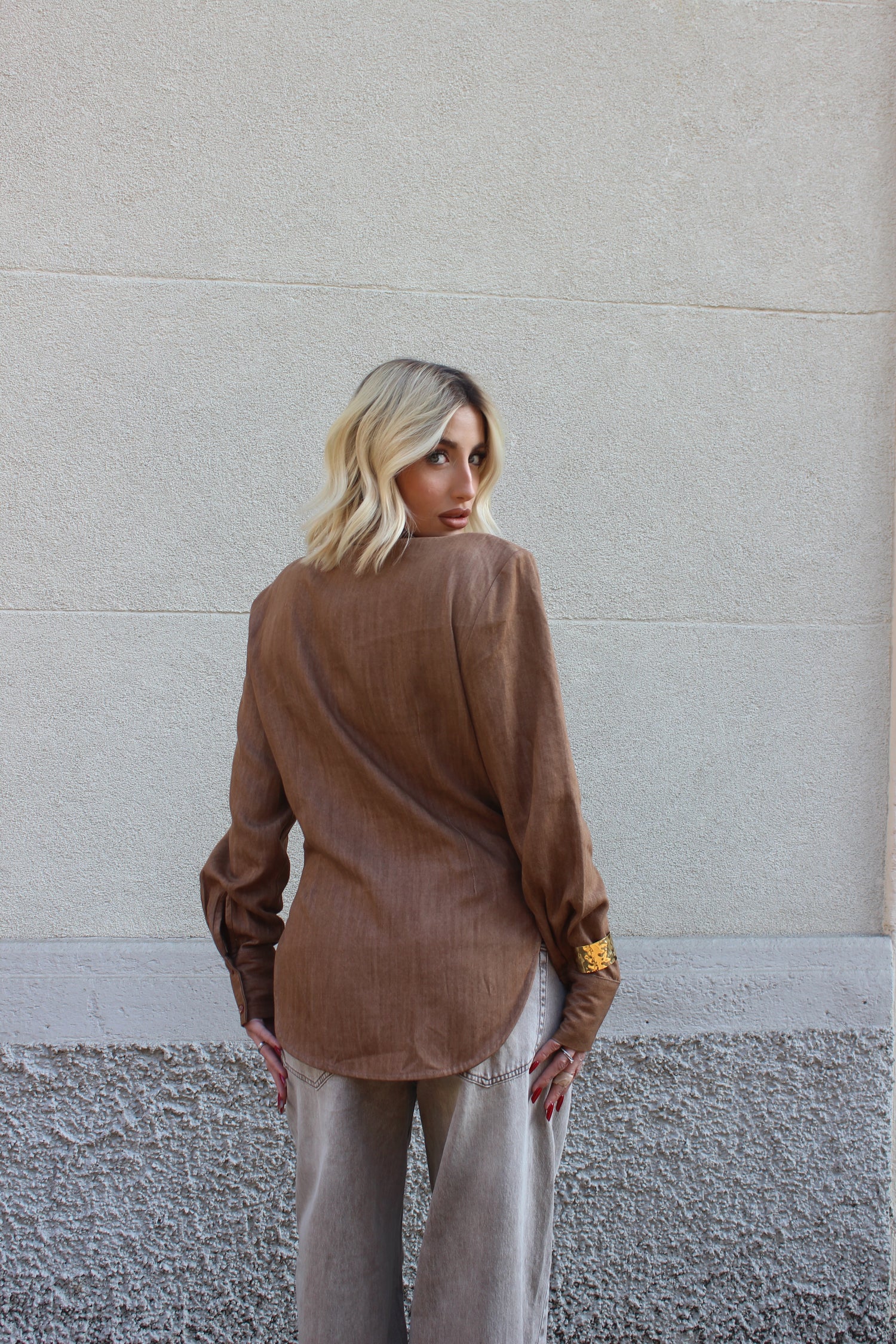 Camicia Avvitata Camel