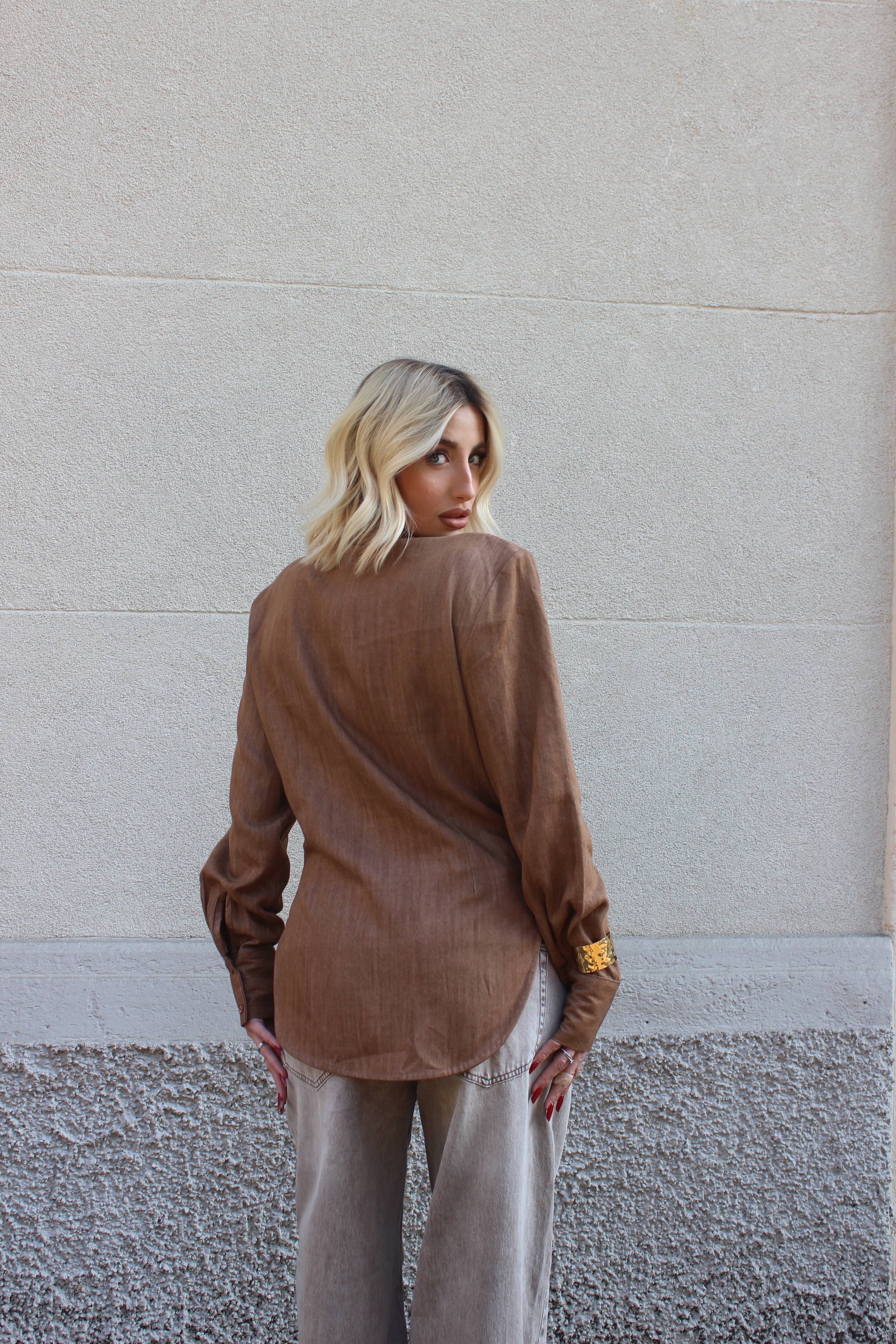 Camicia Avvitata Camel