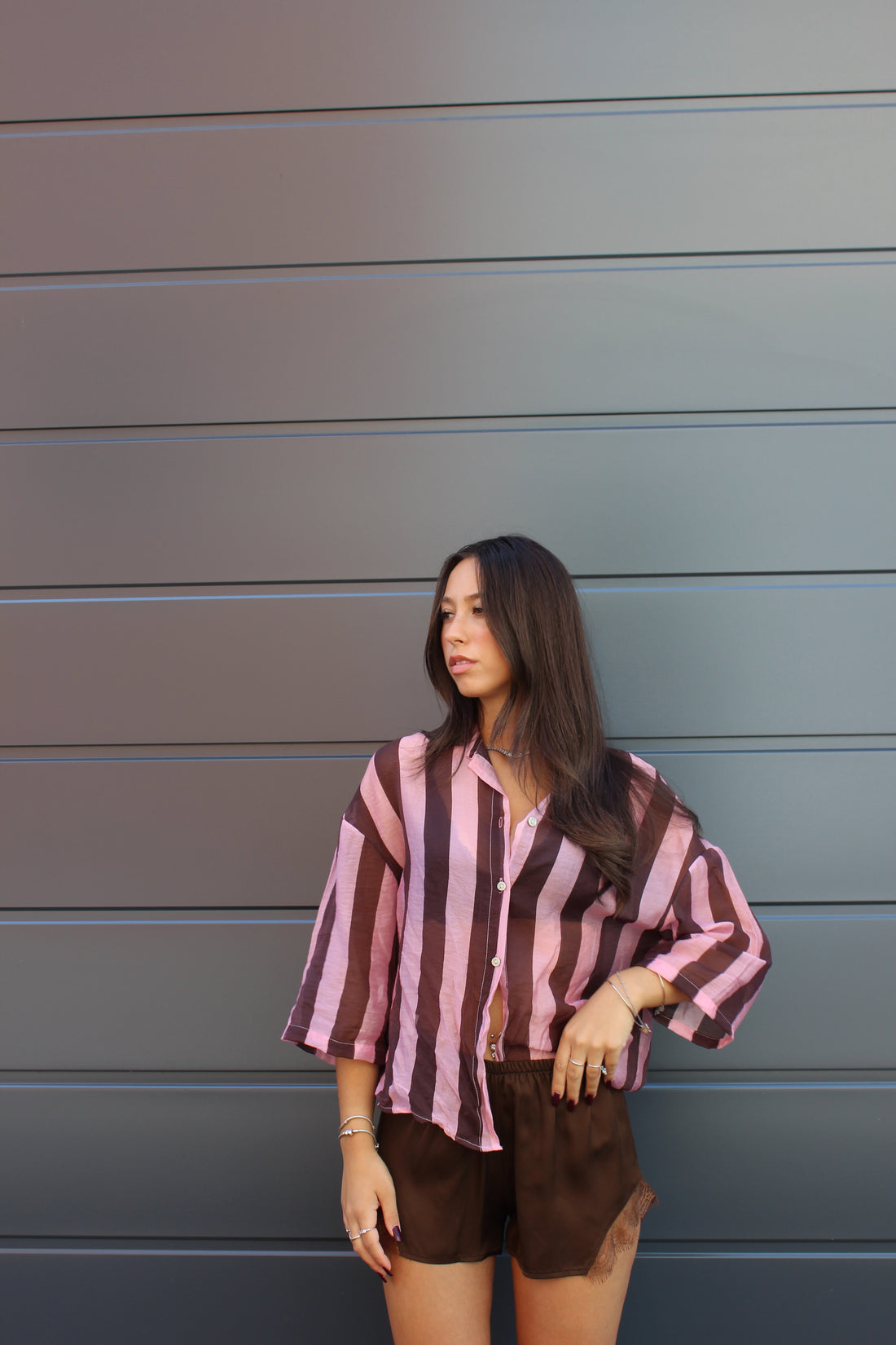 Camicia lines rosa