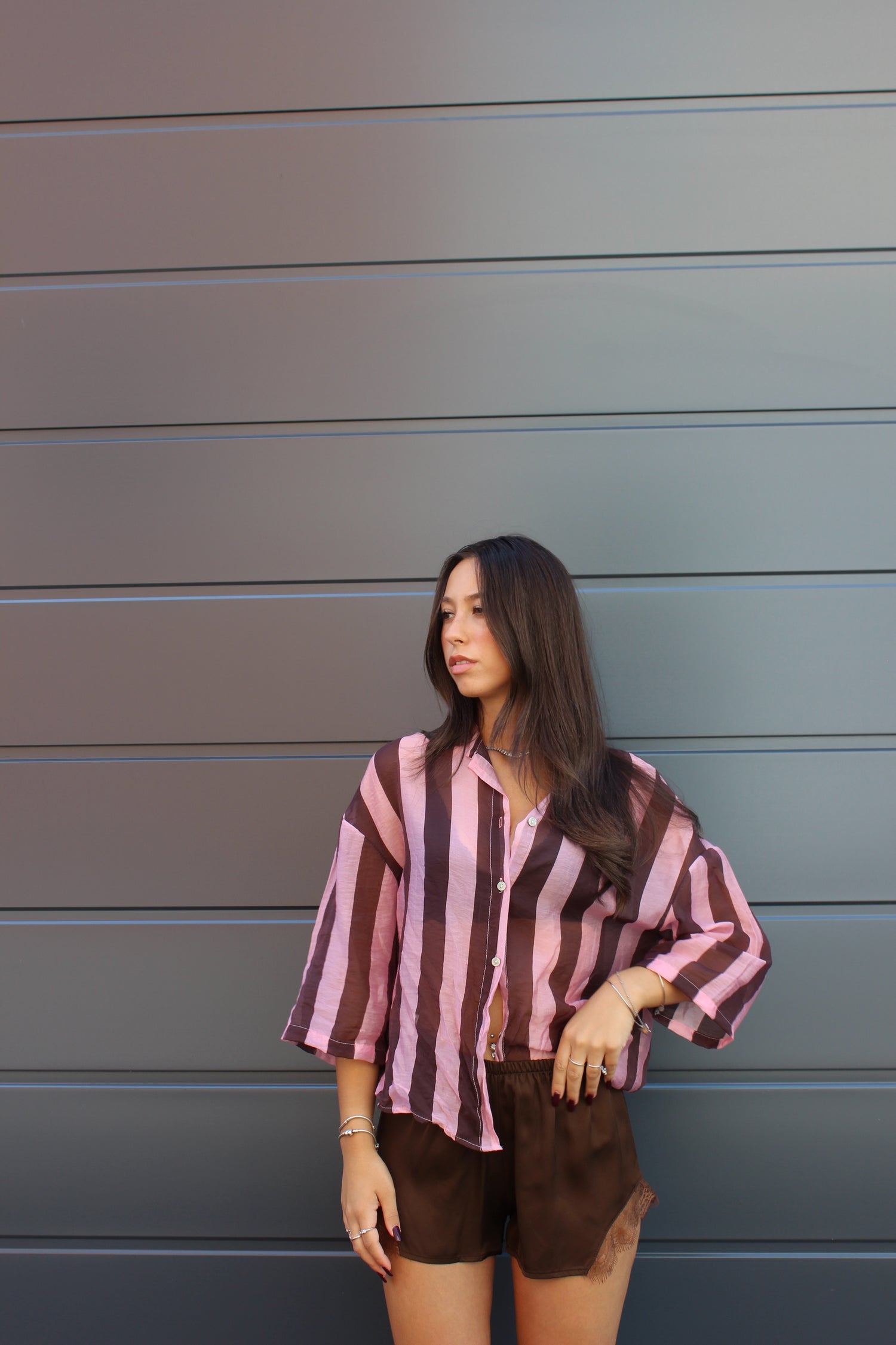 Camicia lines rosa