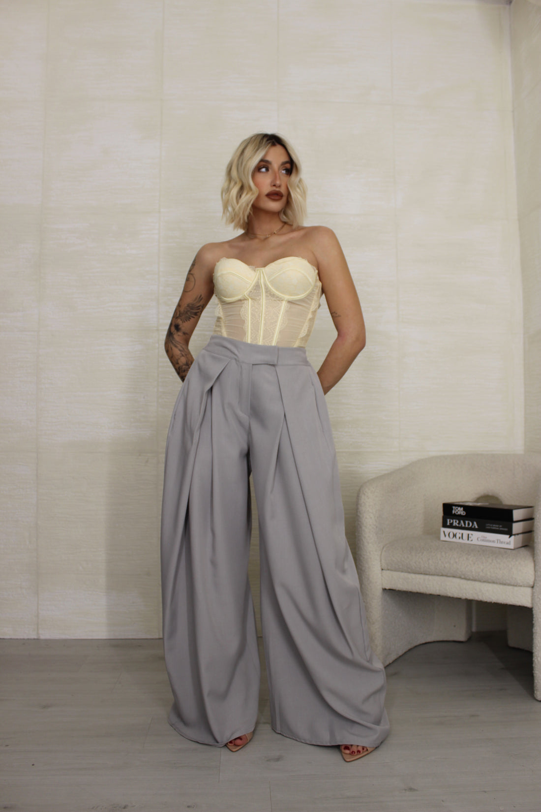 Pantalone ampio Grigio