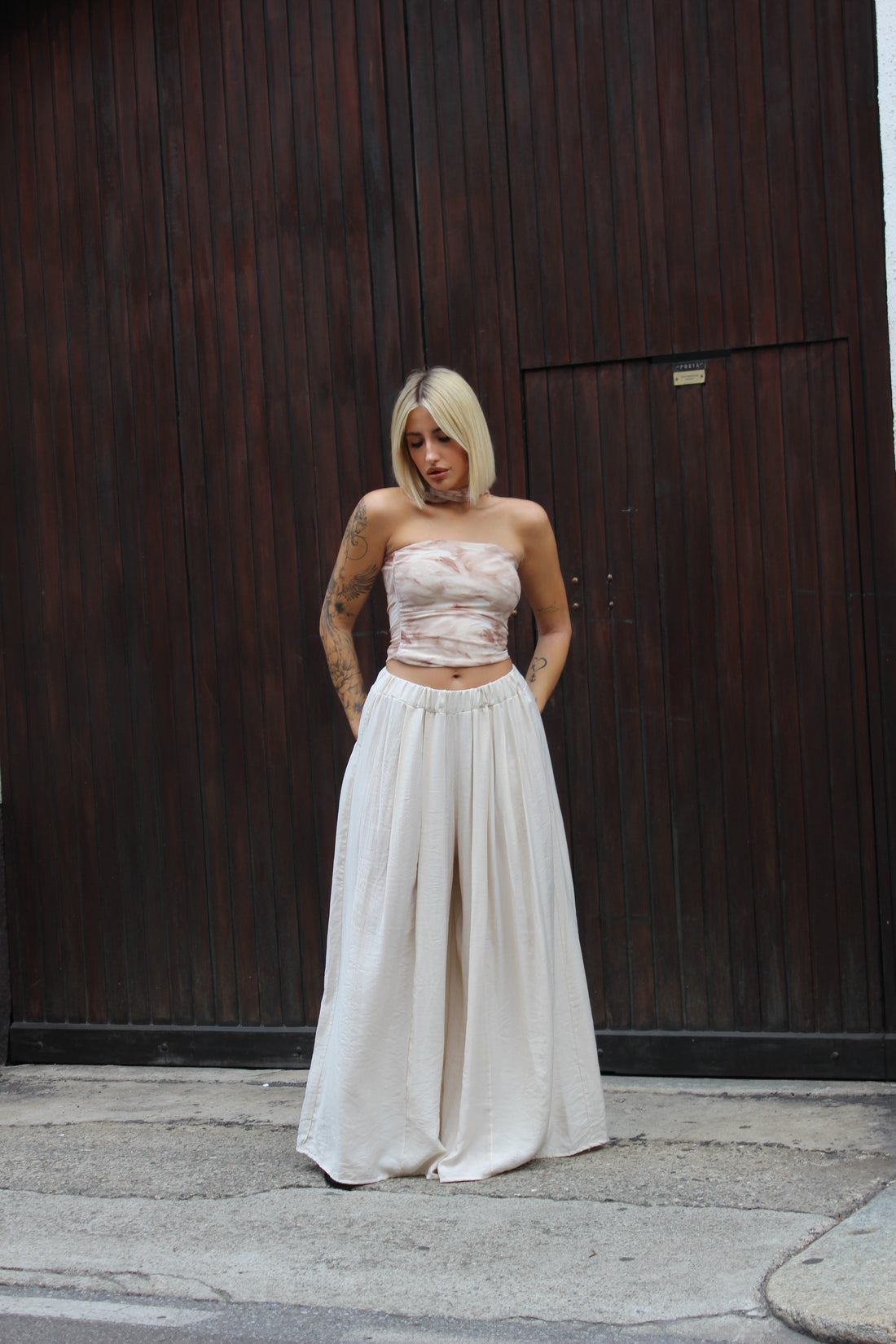 Pantalone viscosa Panna
