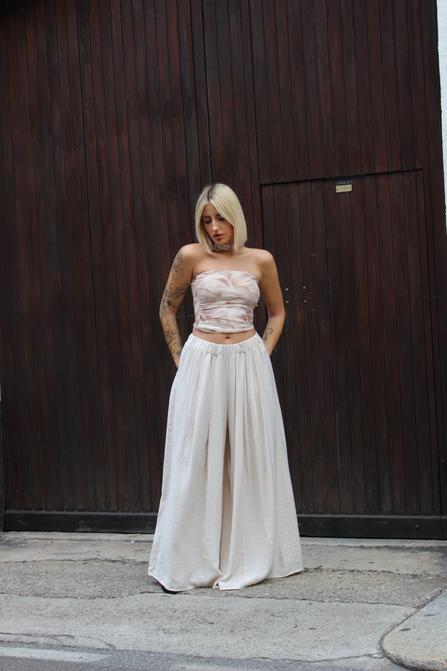 Pantalone viscosa Panna