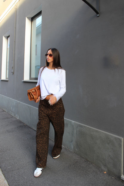 Jeans leopard ballon