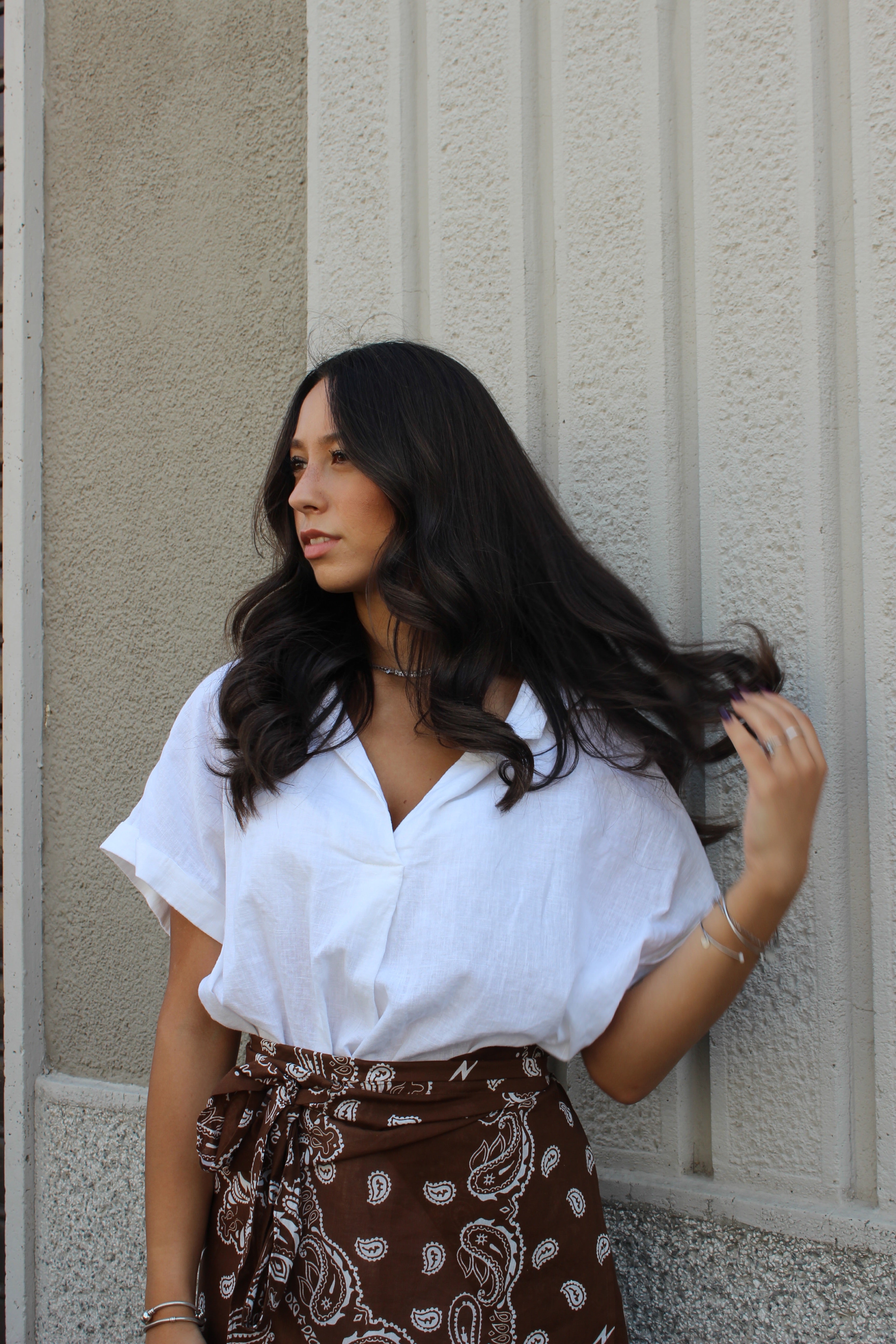 Maxi blusa bianco
