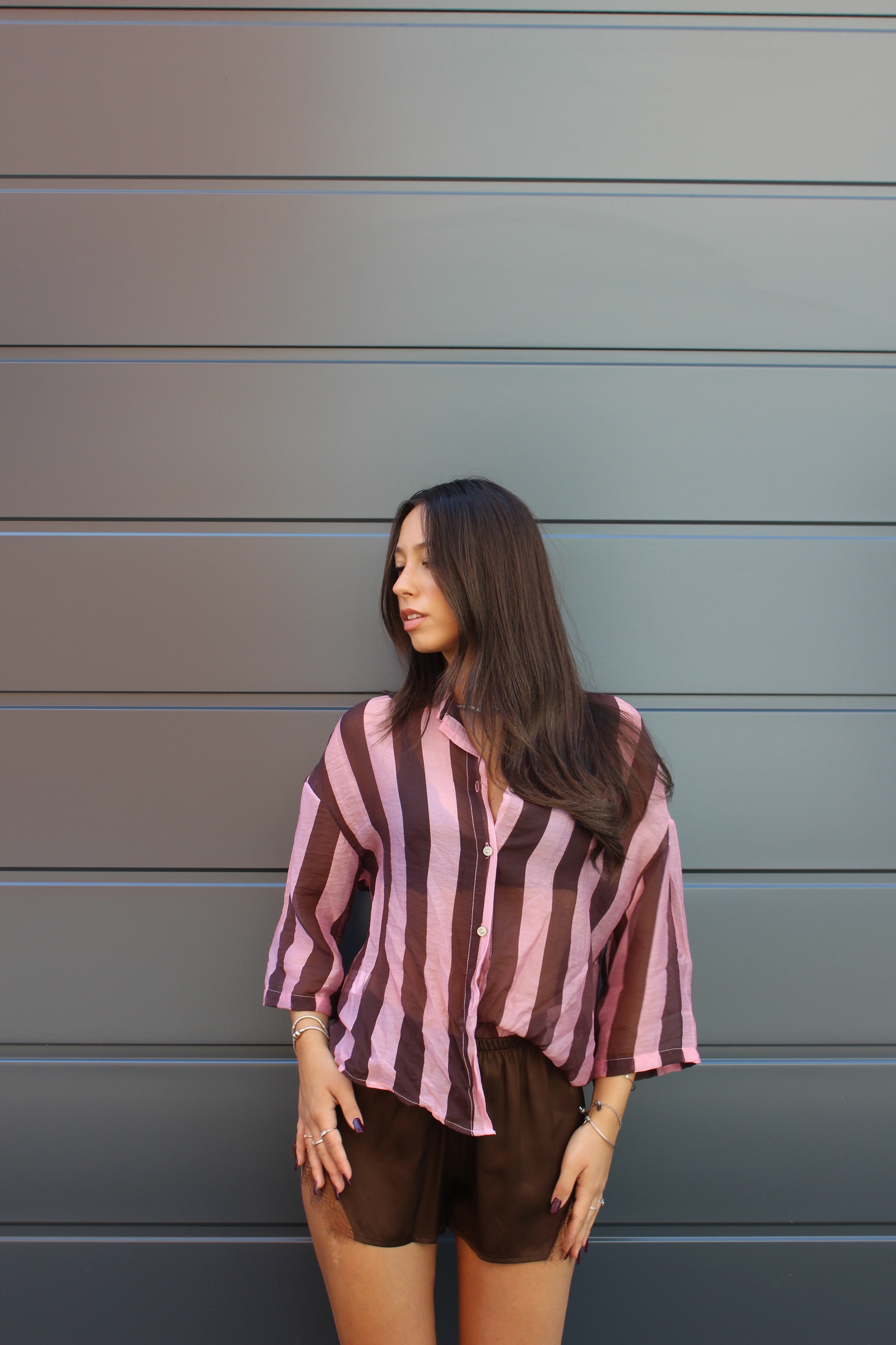 Camicia lines rosa