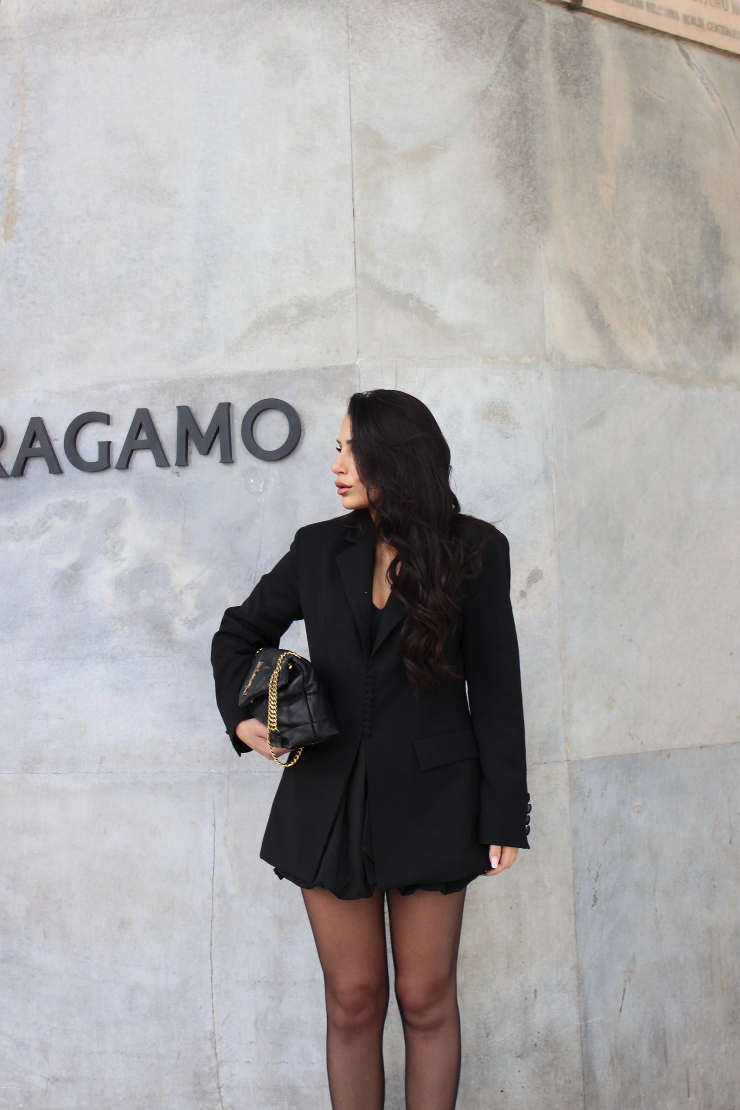 Blazer con bottoni Nero