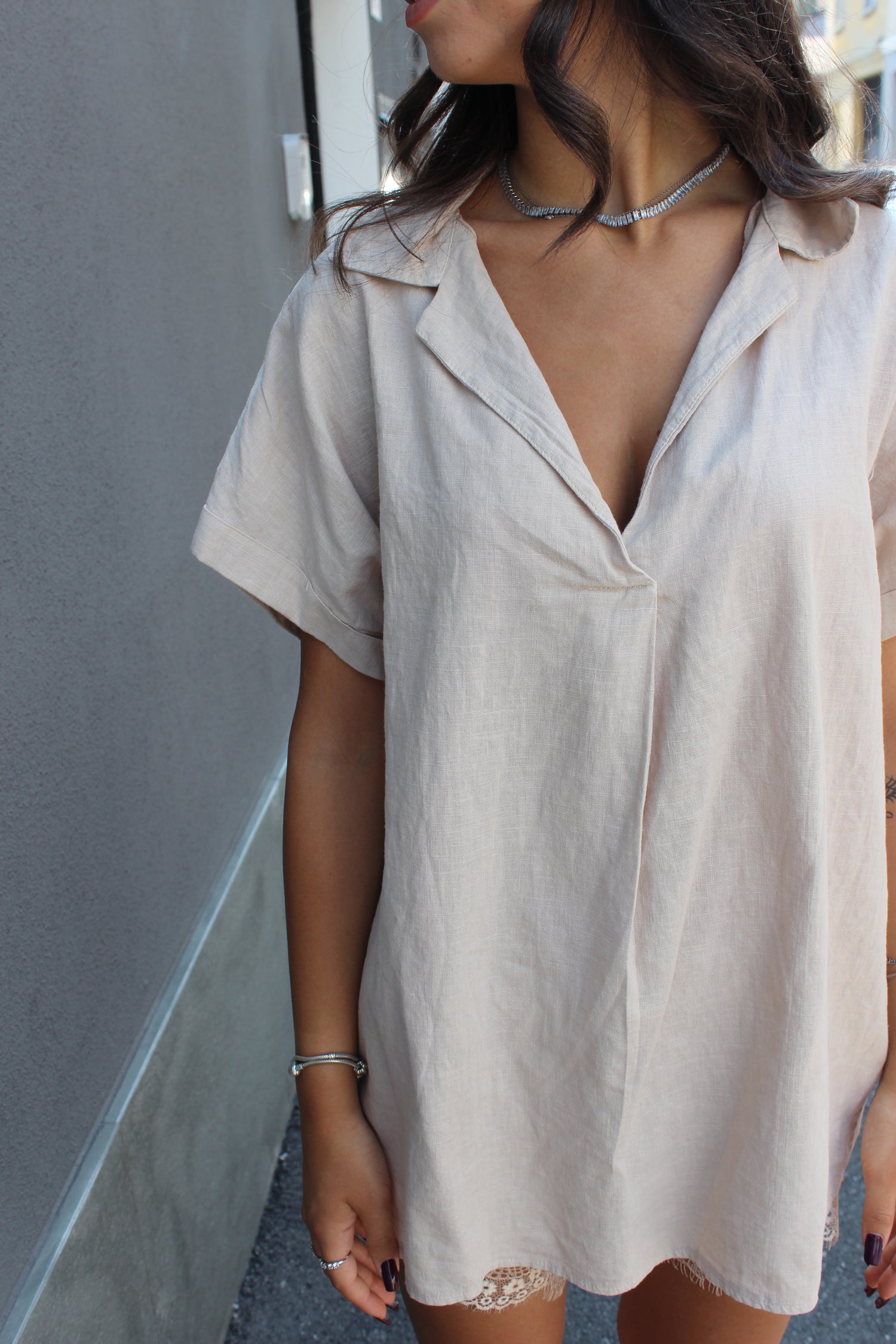 Maxi blusa Beige