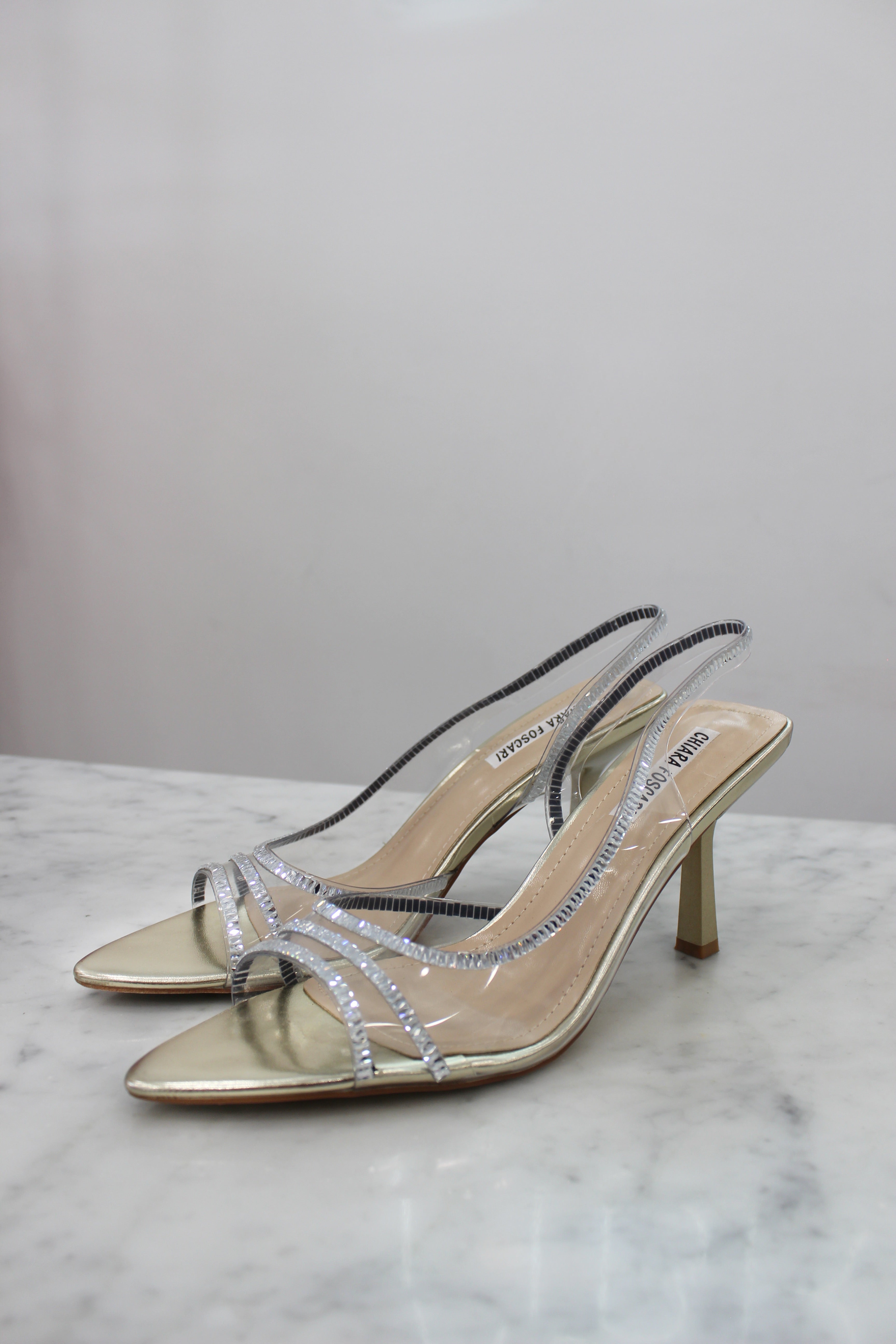 Décolleté Strass gold