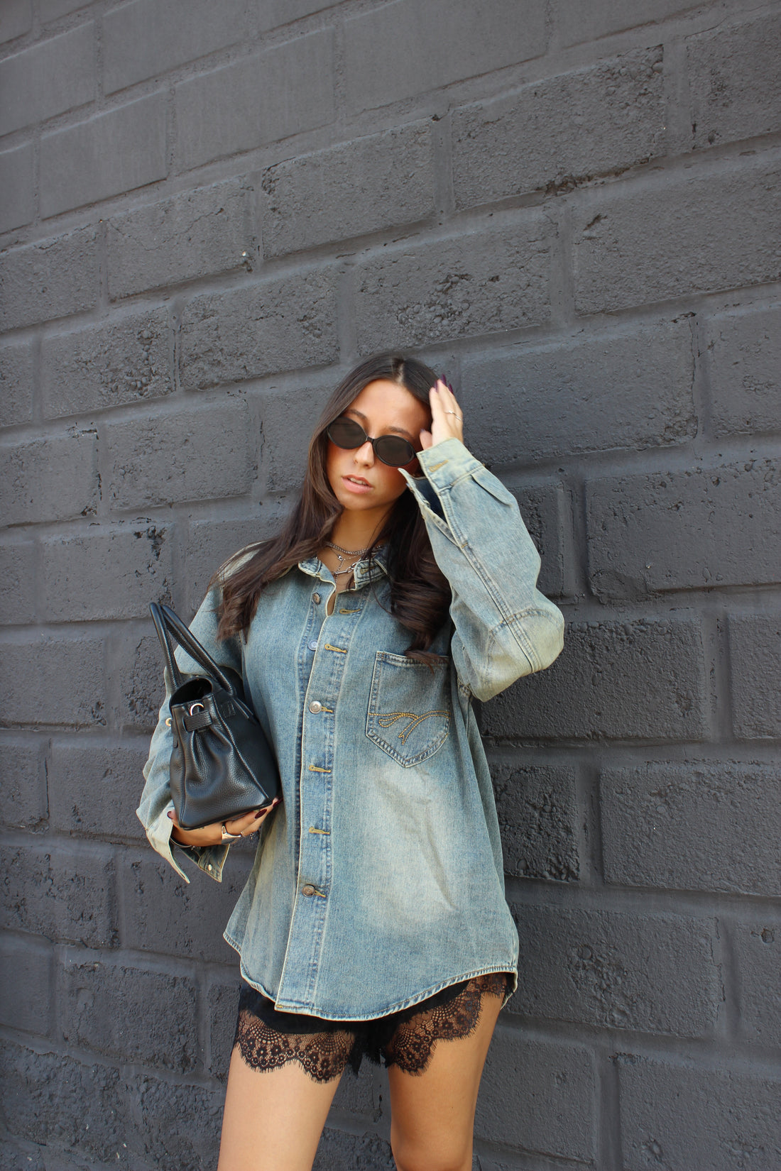 Maxi camicia jeans
