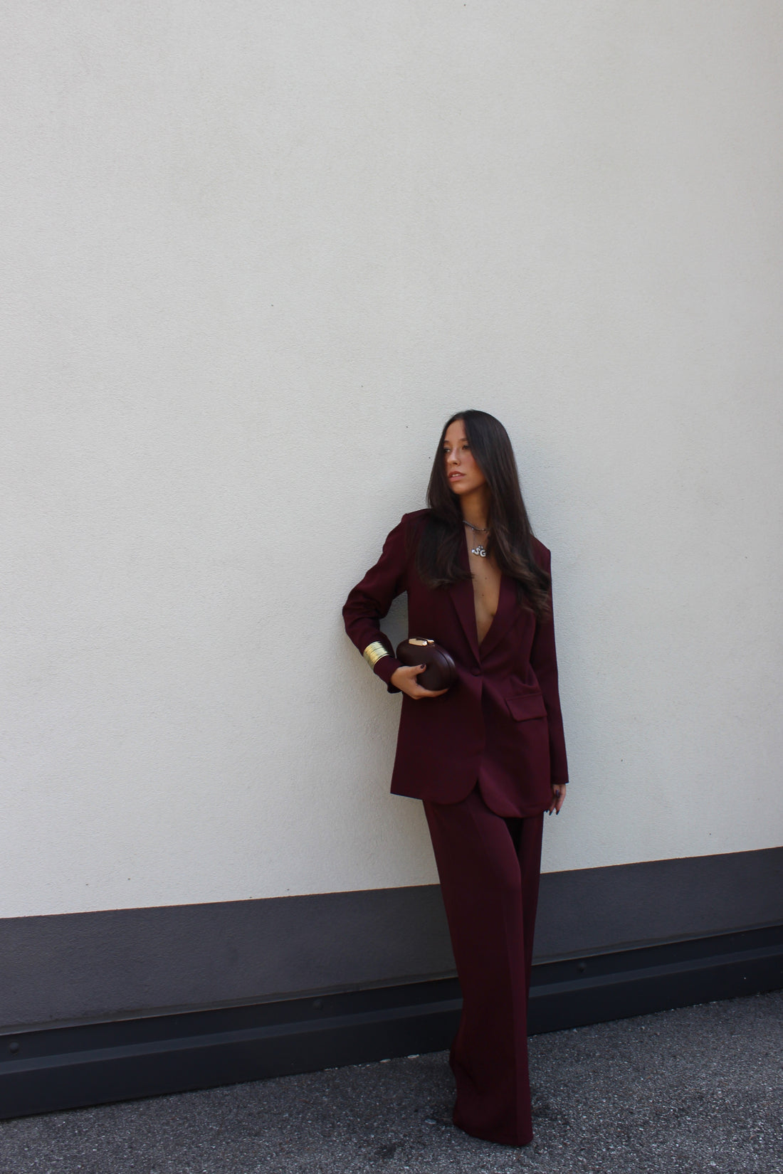 Tailleur valerie bordeaux