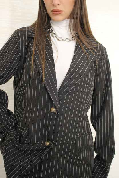 Coordinato Gessato nero