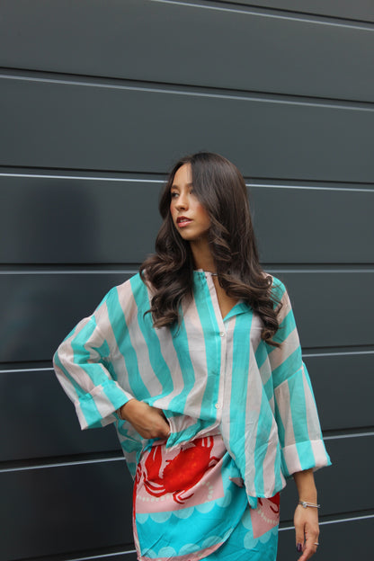 Camicia lines azzurro