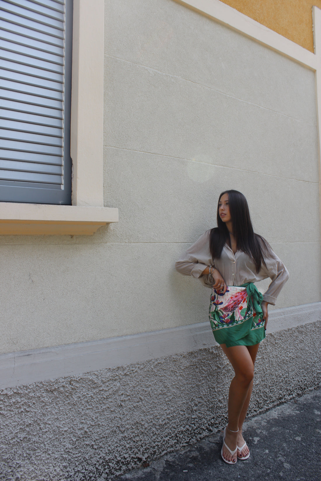 Gonna Pareo leopard verde