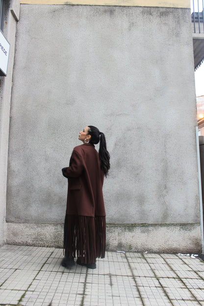 Cappotto Lumina Frange Chocolate