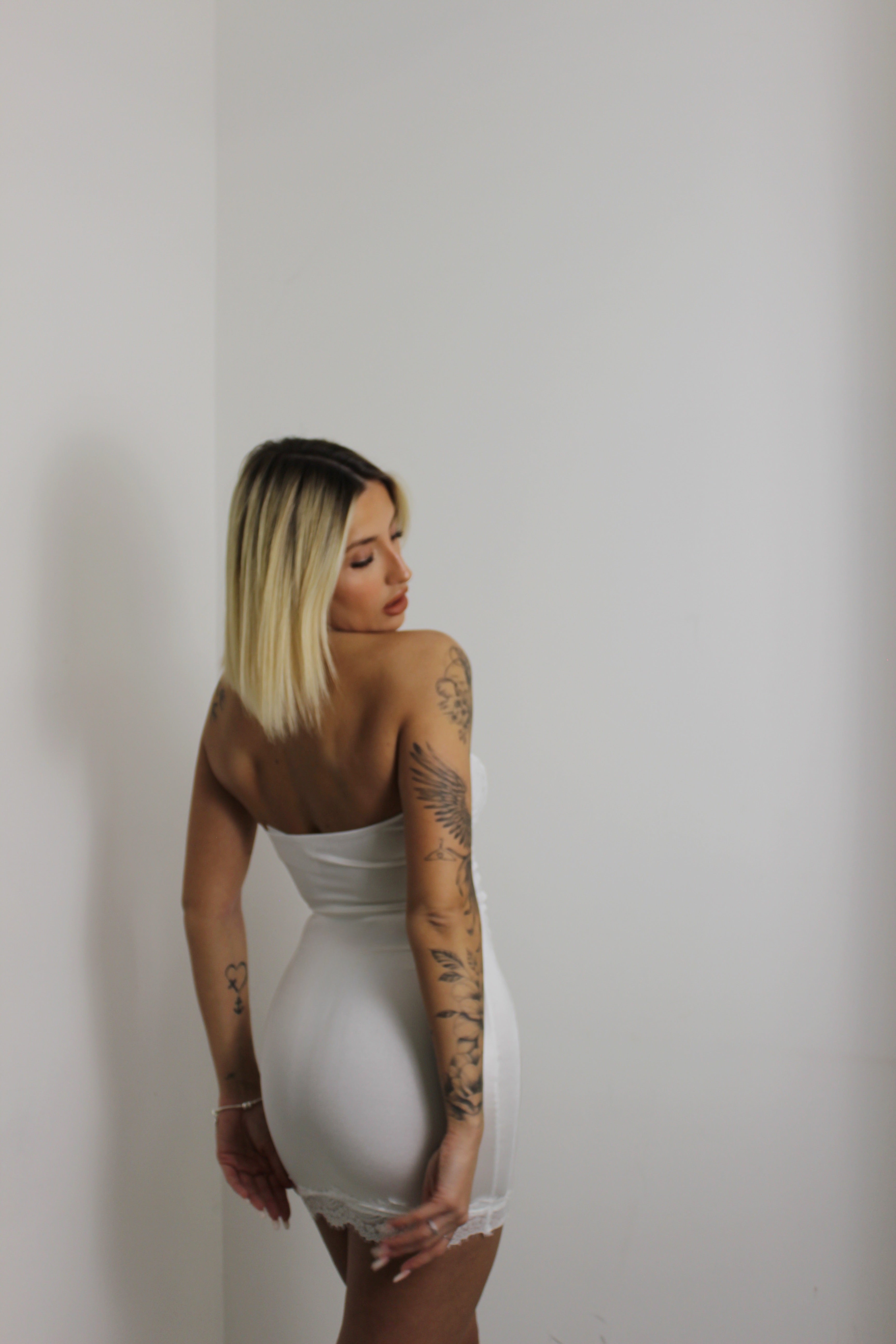Abito corset Bianco
