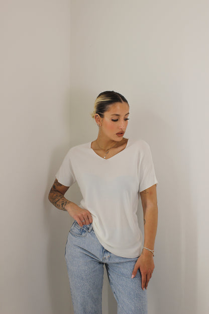 Maglia Viscosa Bianco