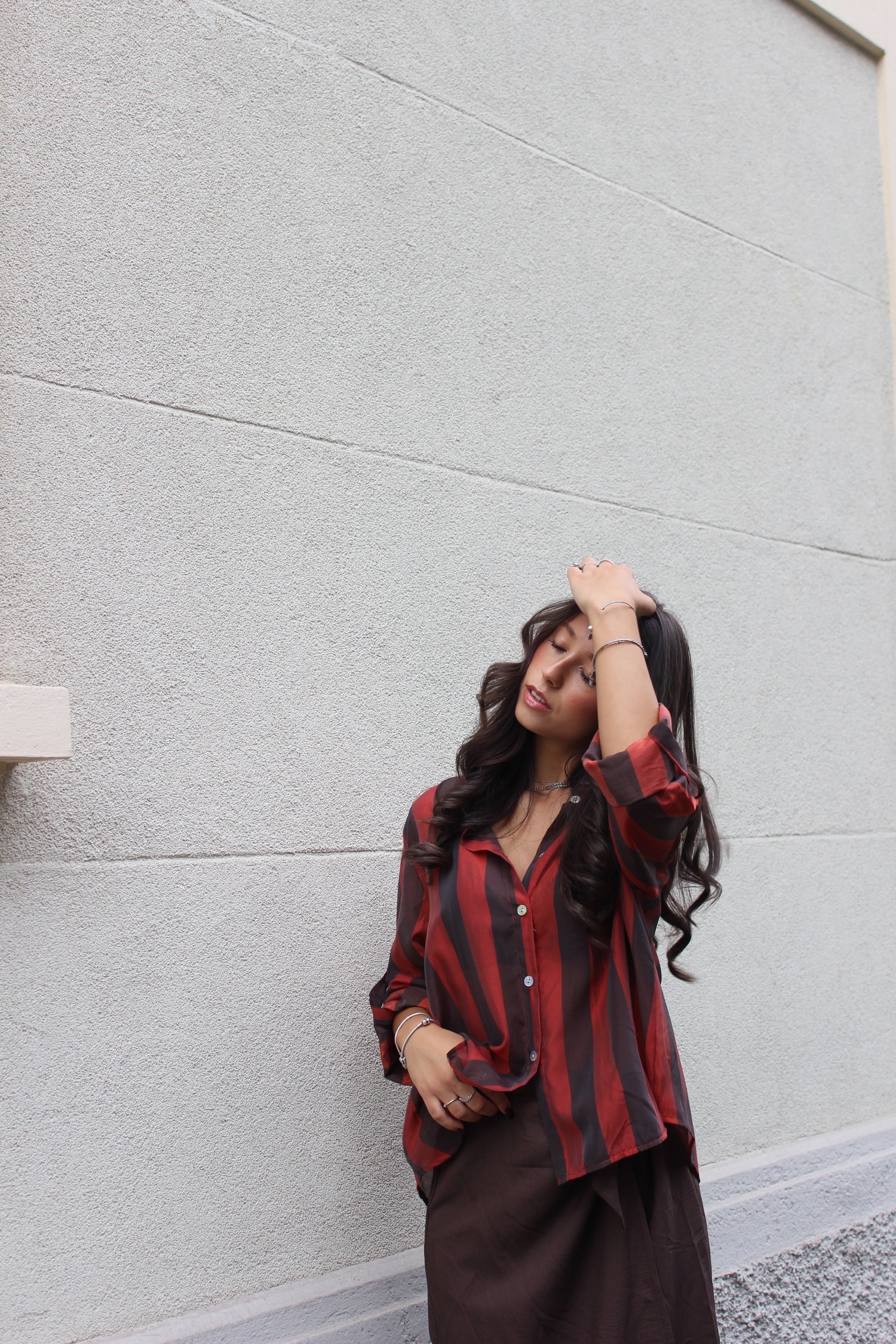 Camicia lines cioccolato