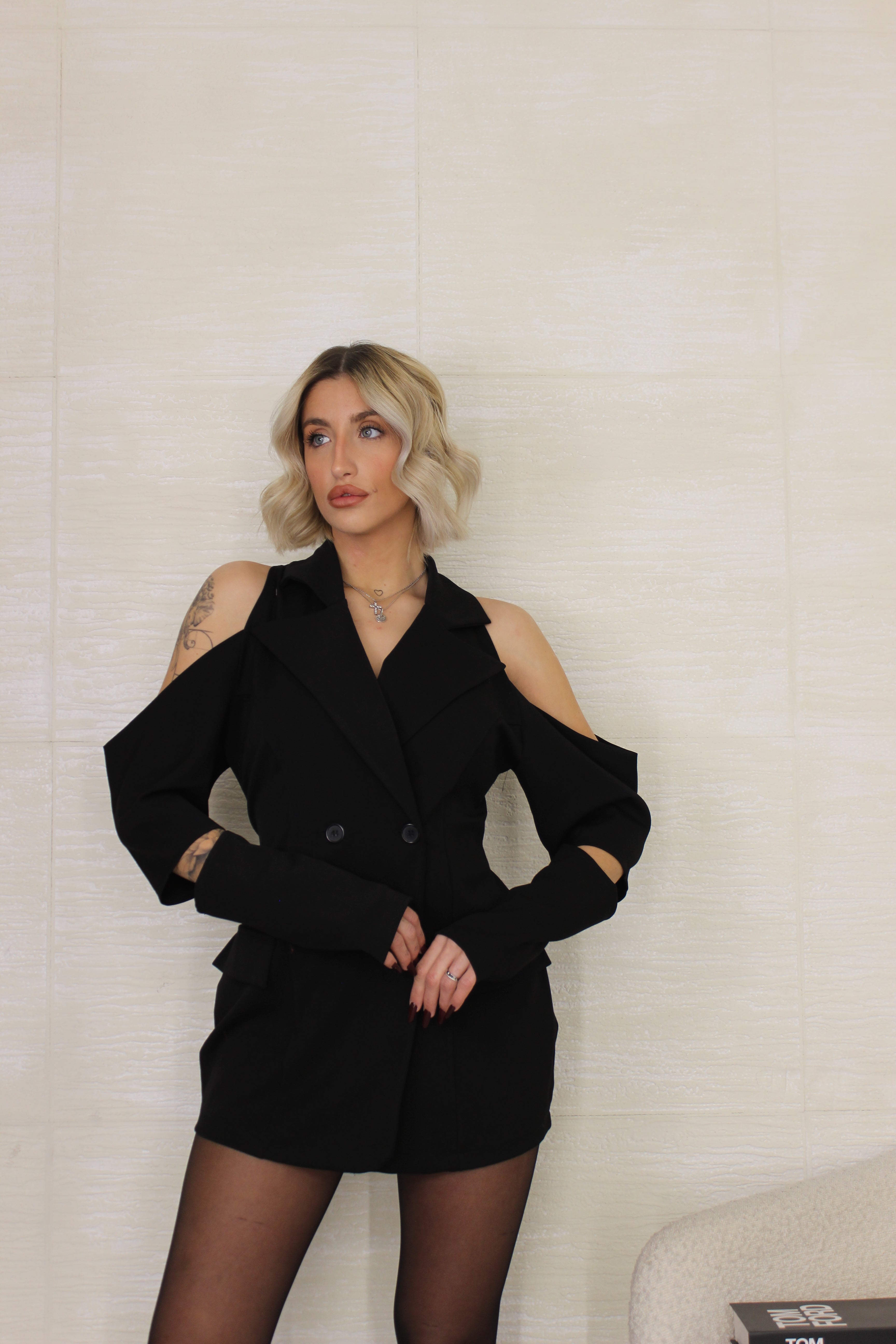 Blazer Dress Cut out Black