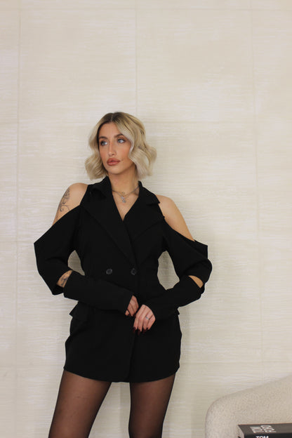 Blazer Dress Cut out Black