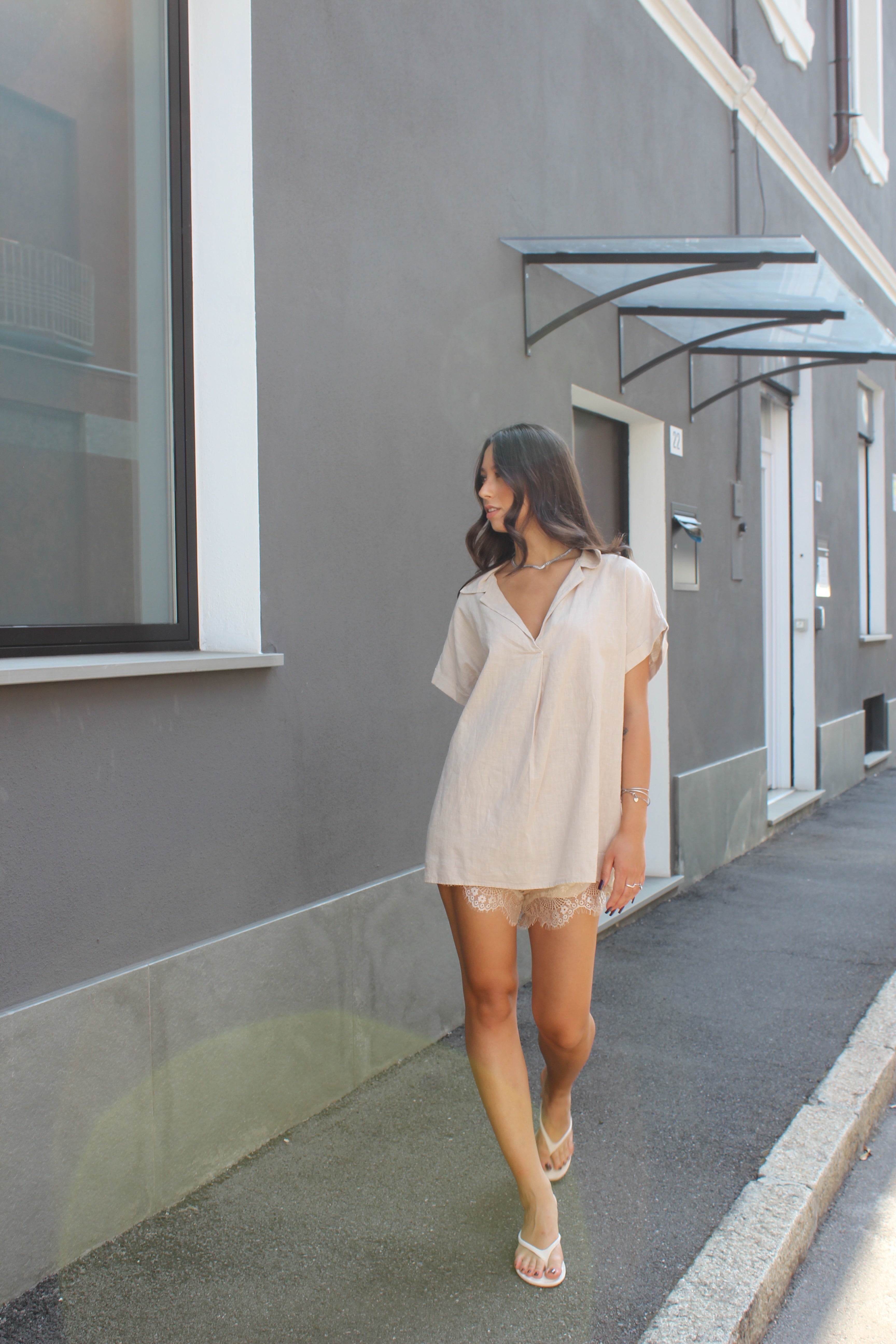 Maxi blusa Beige