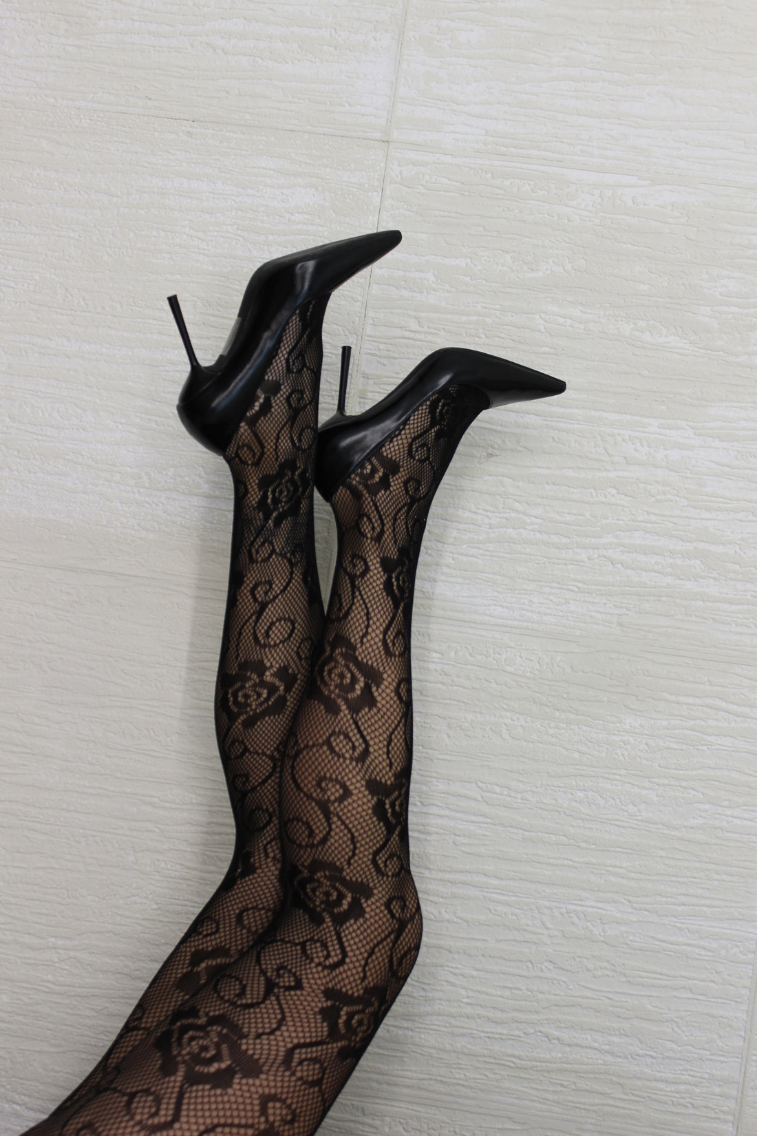 Collant a rete effetto pizzo