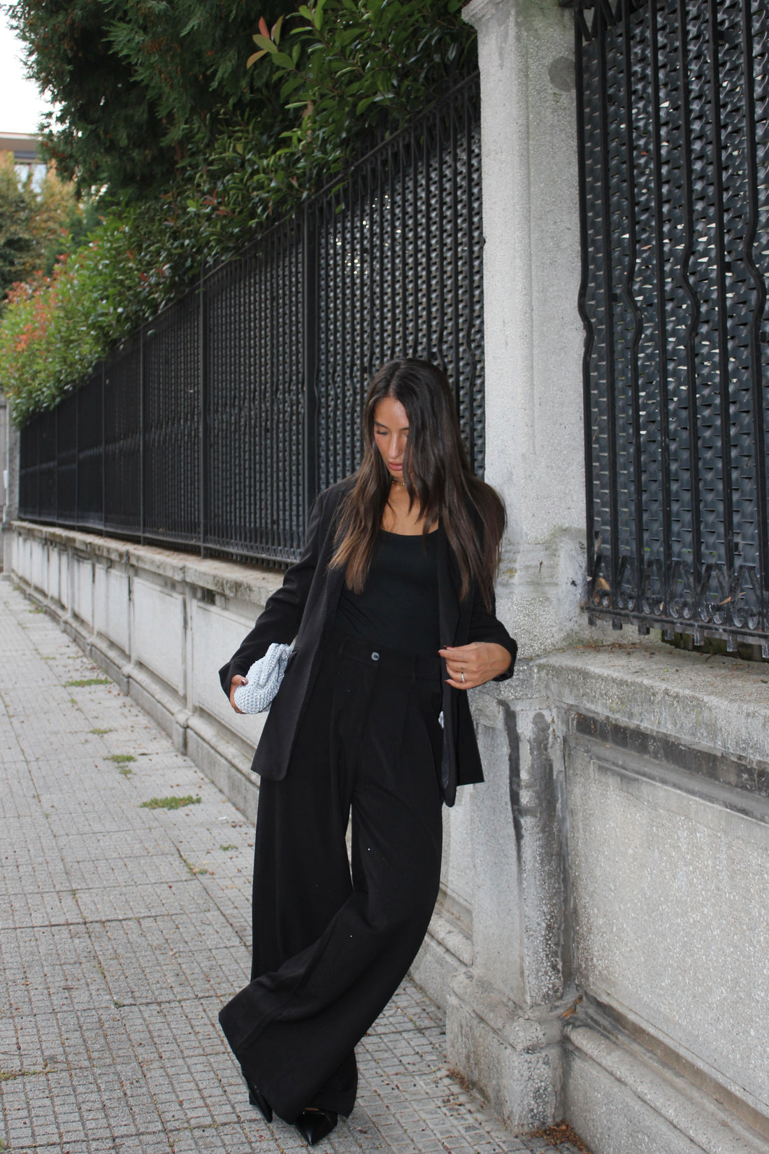 Completo Microstrass Nero