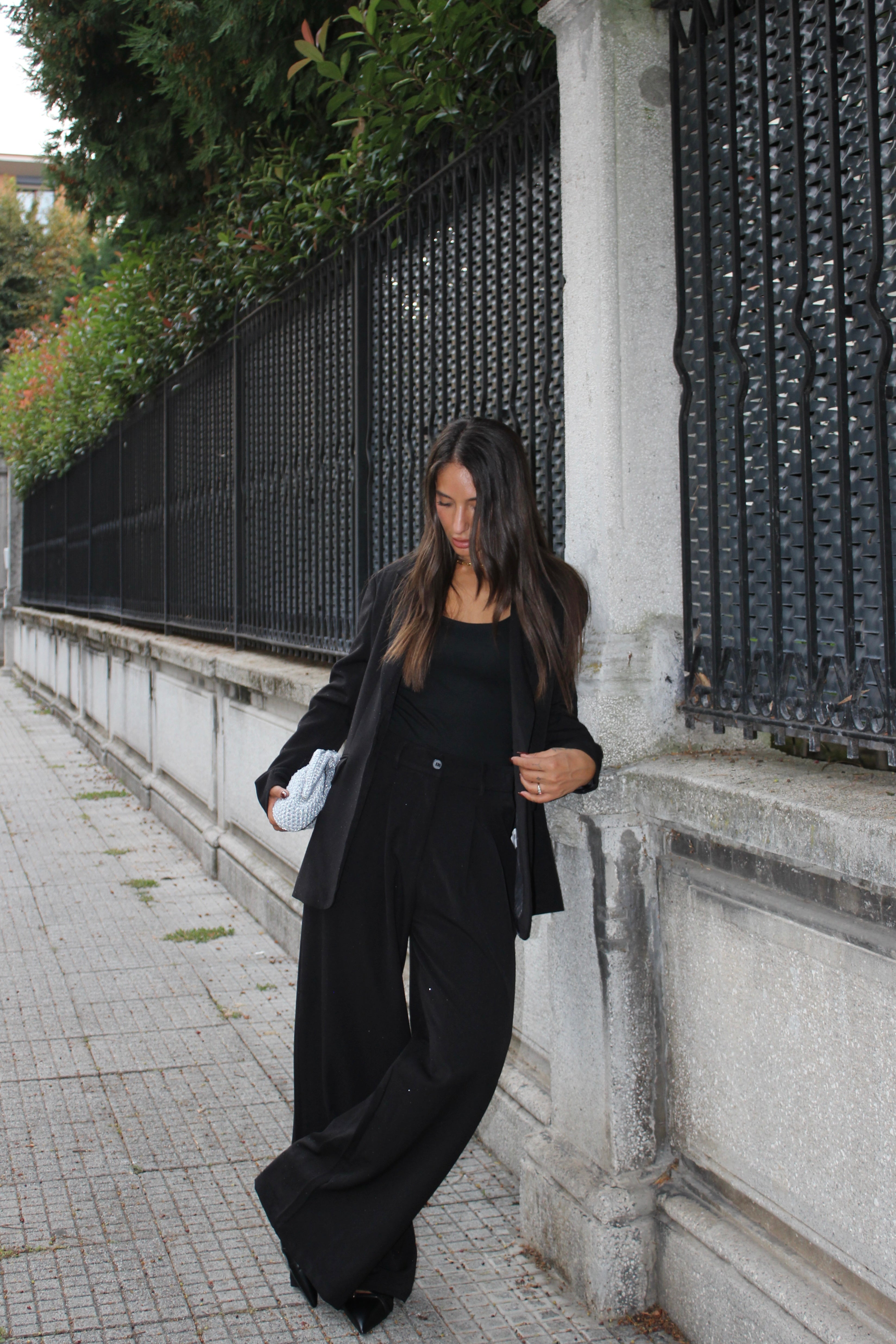 Completo Microstrass Nero