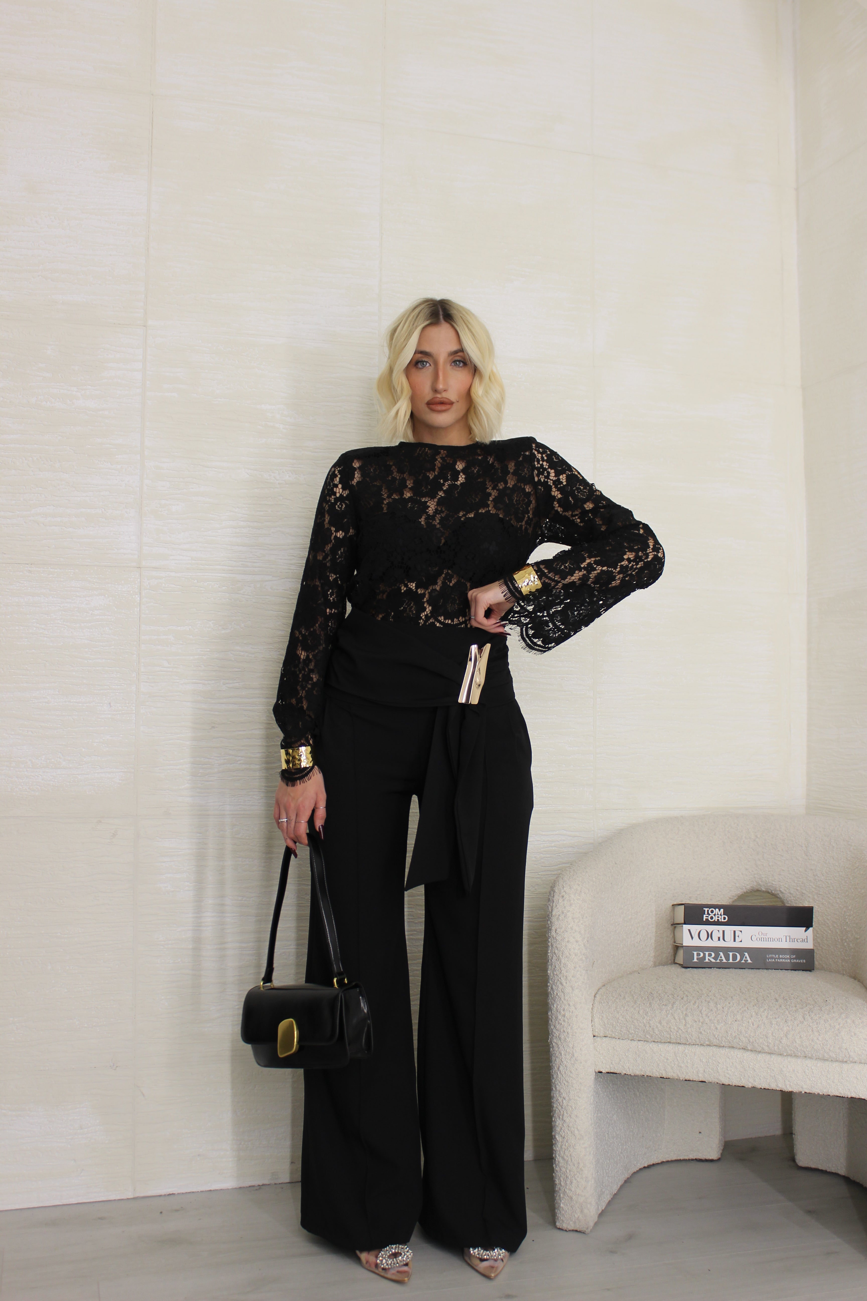 Pantalone elegant nero