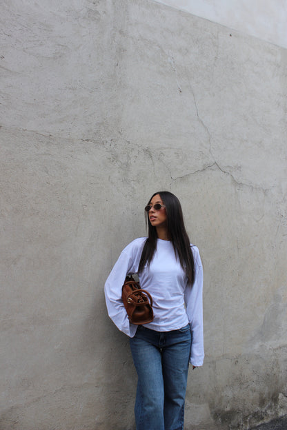 Maglia midi longesleeve bianca