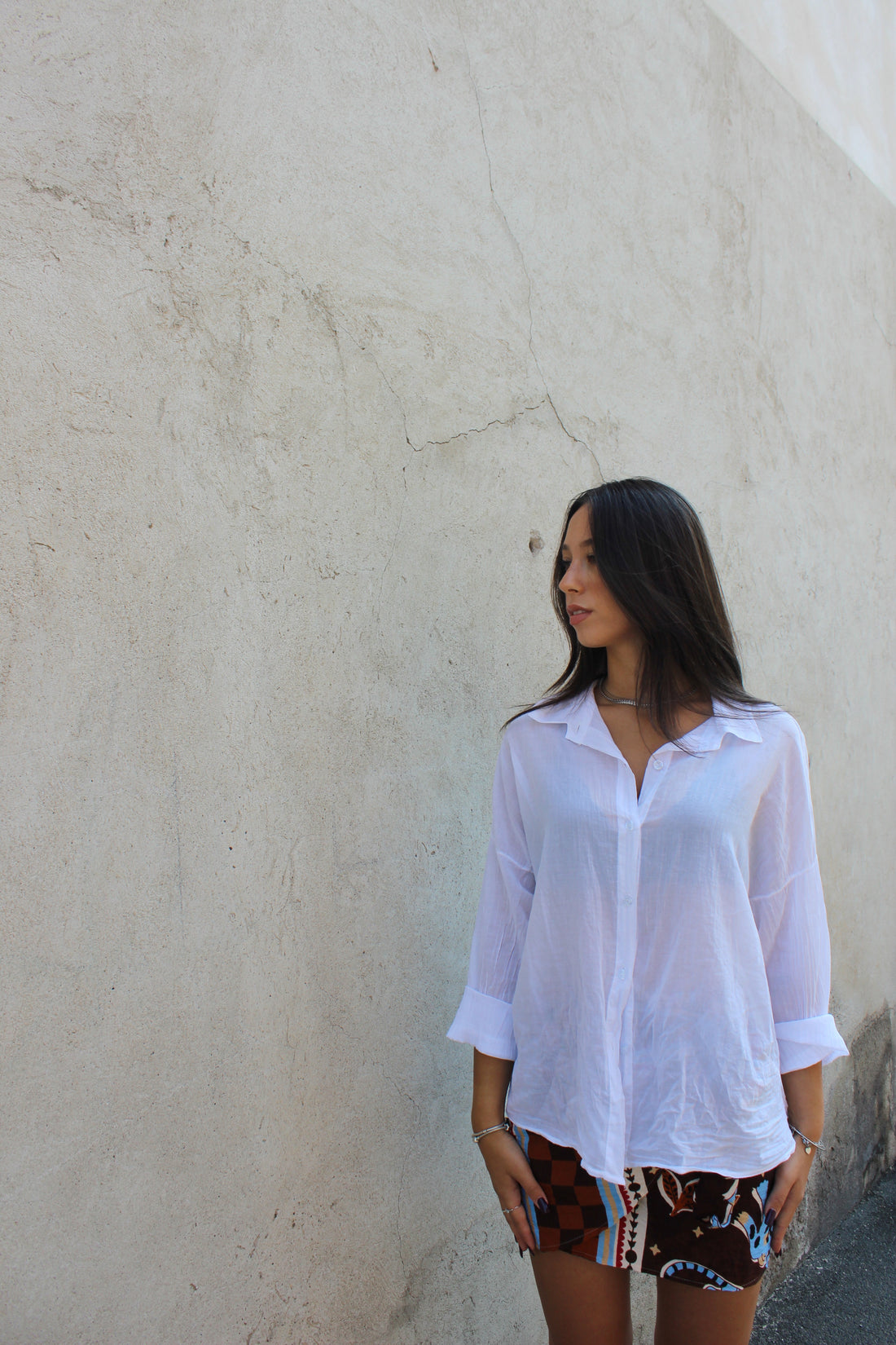 Camicia 100% cotone bianca