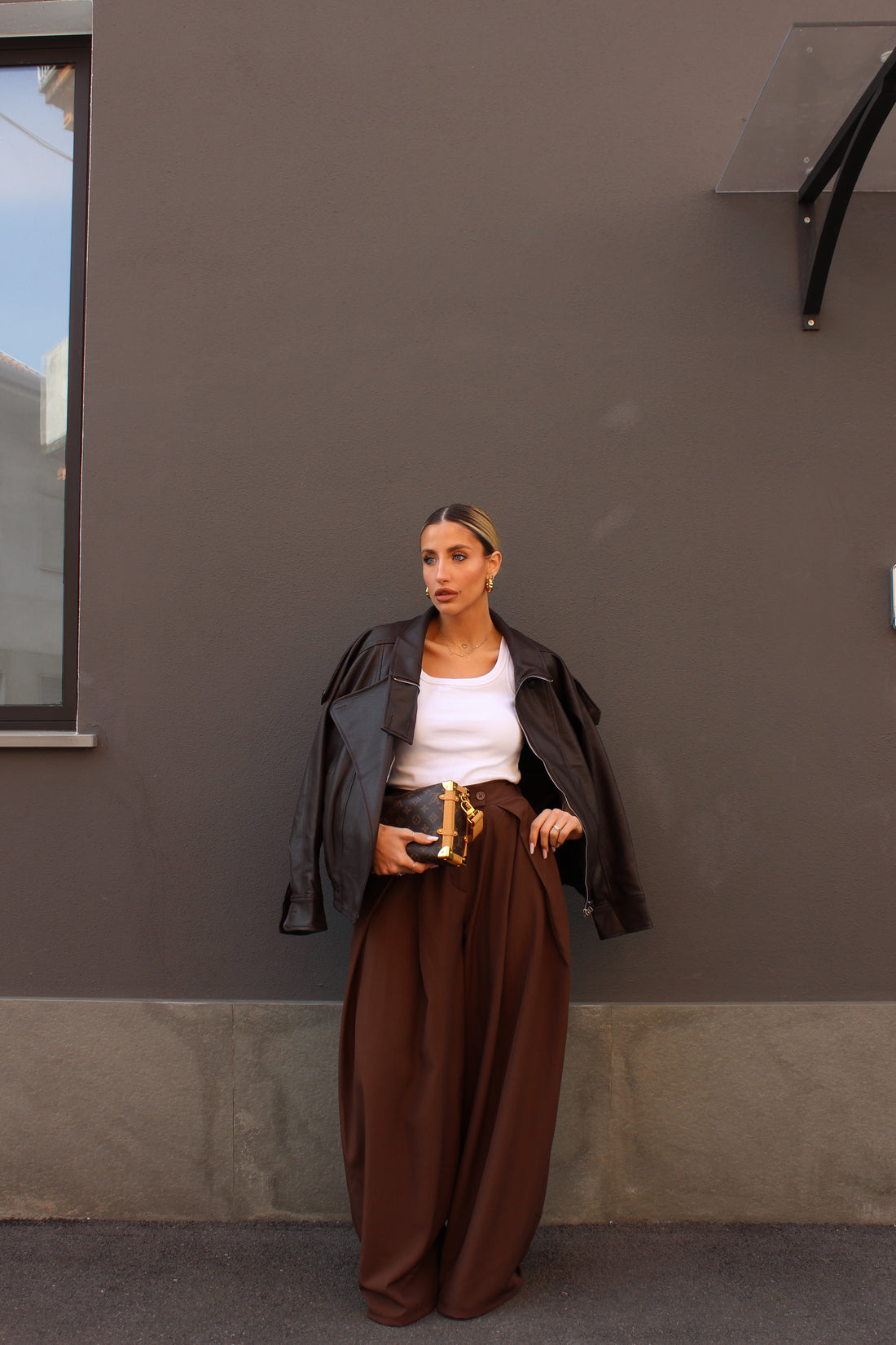 Pantalone Ampio Marrone