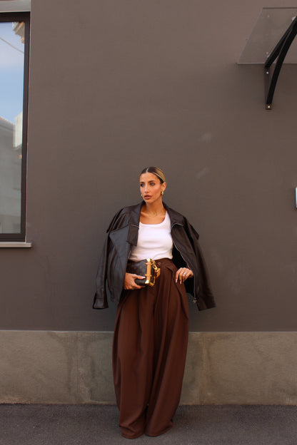 Pantalone Ampio Marrone