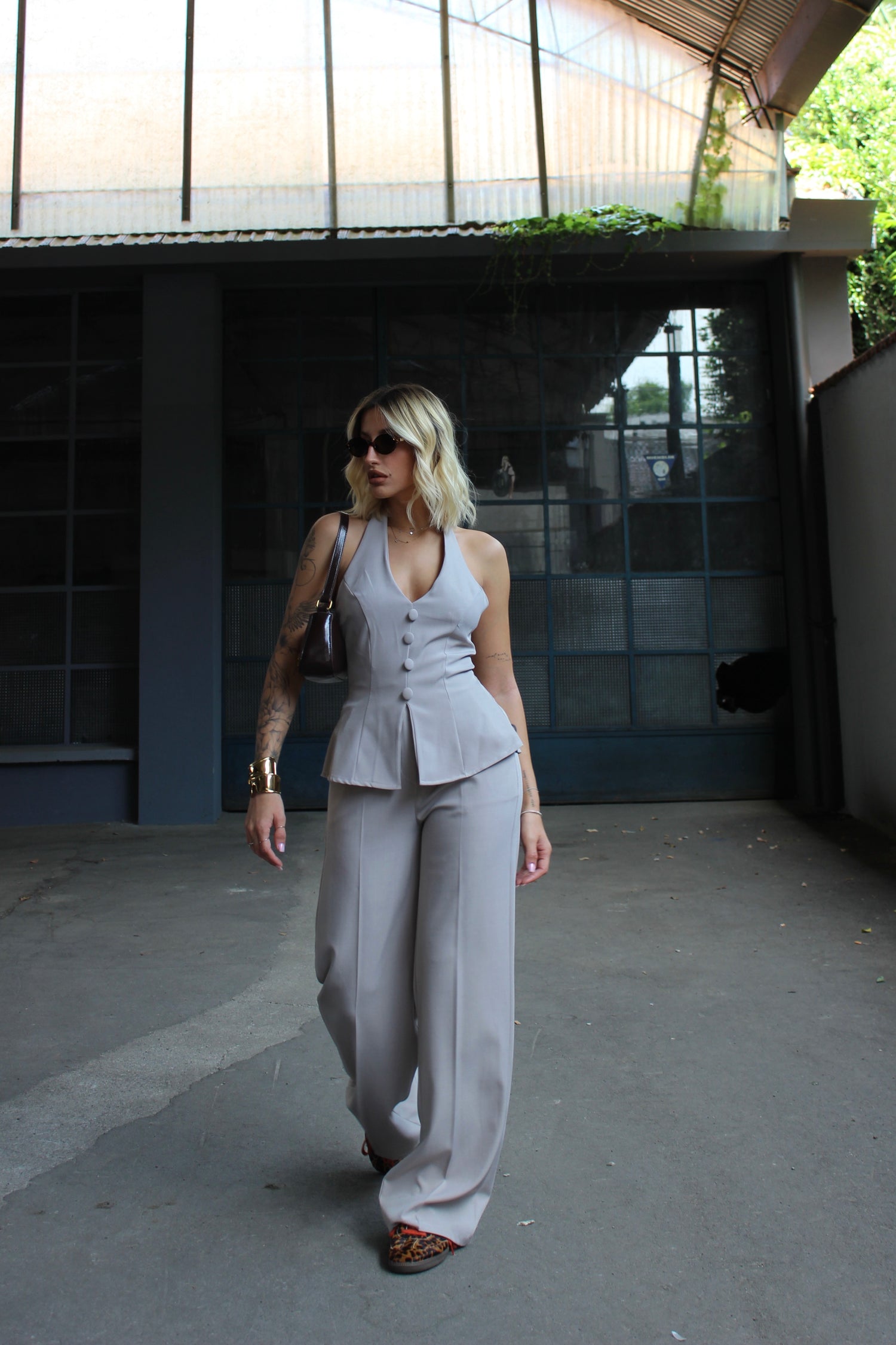 Completo Gilet tortora