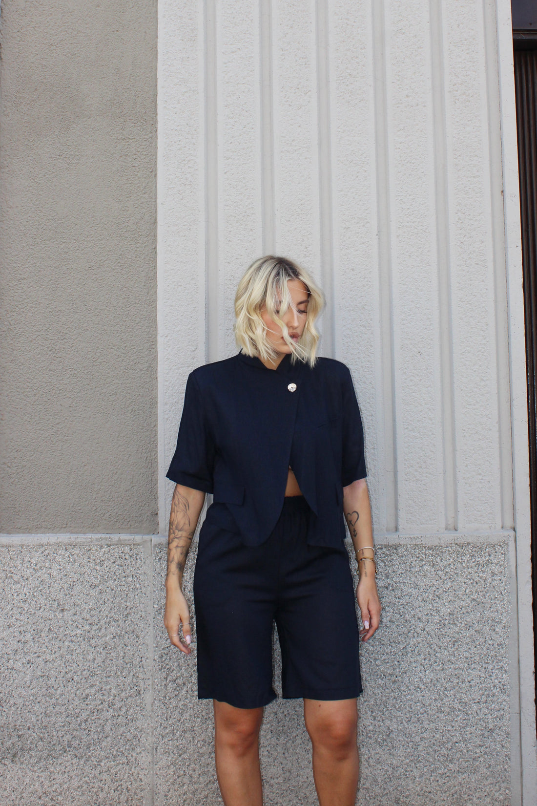 Coordinato esme corto blu