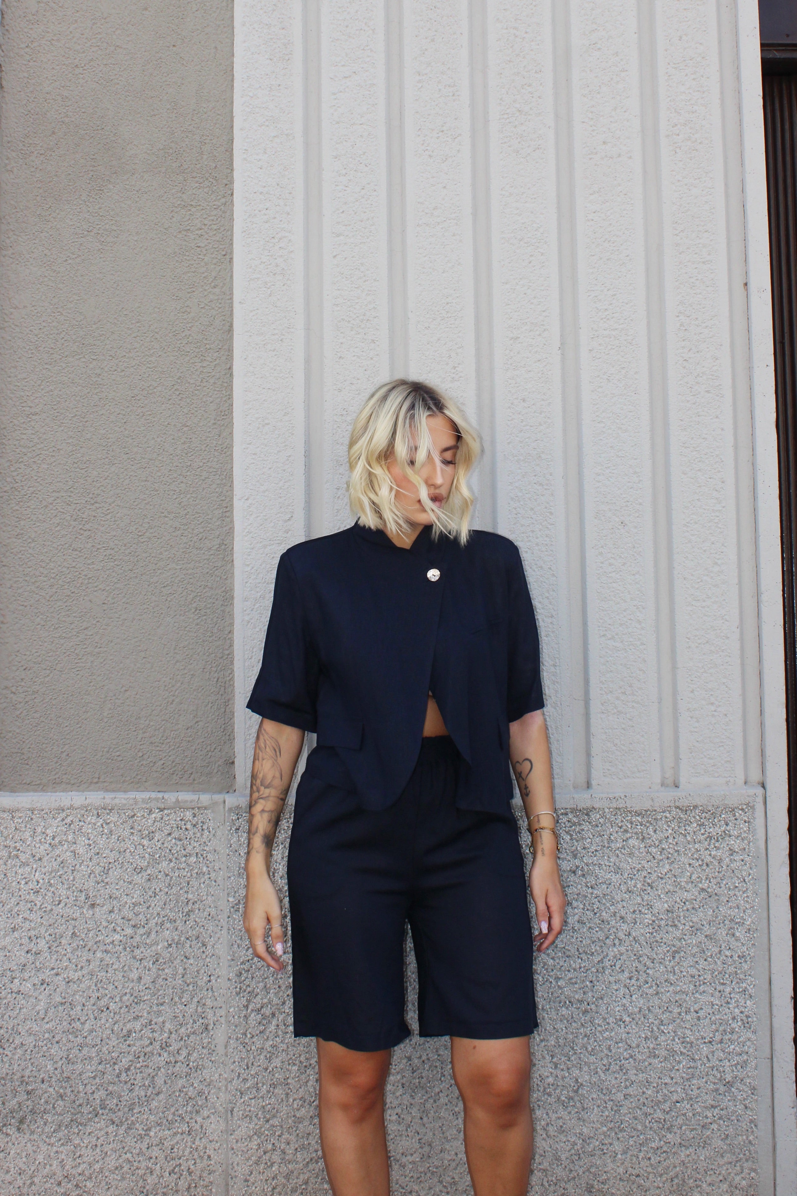 Coordinato esme corto blu