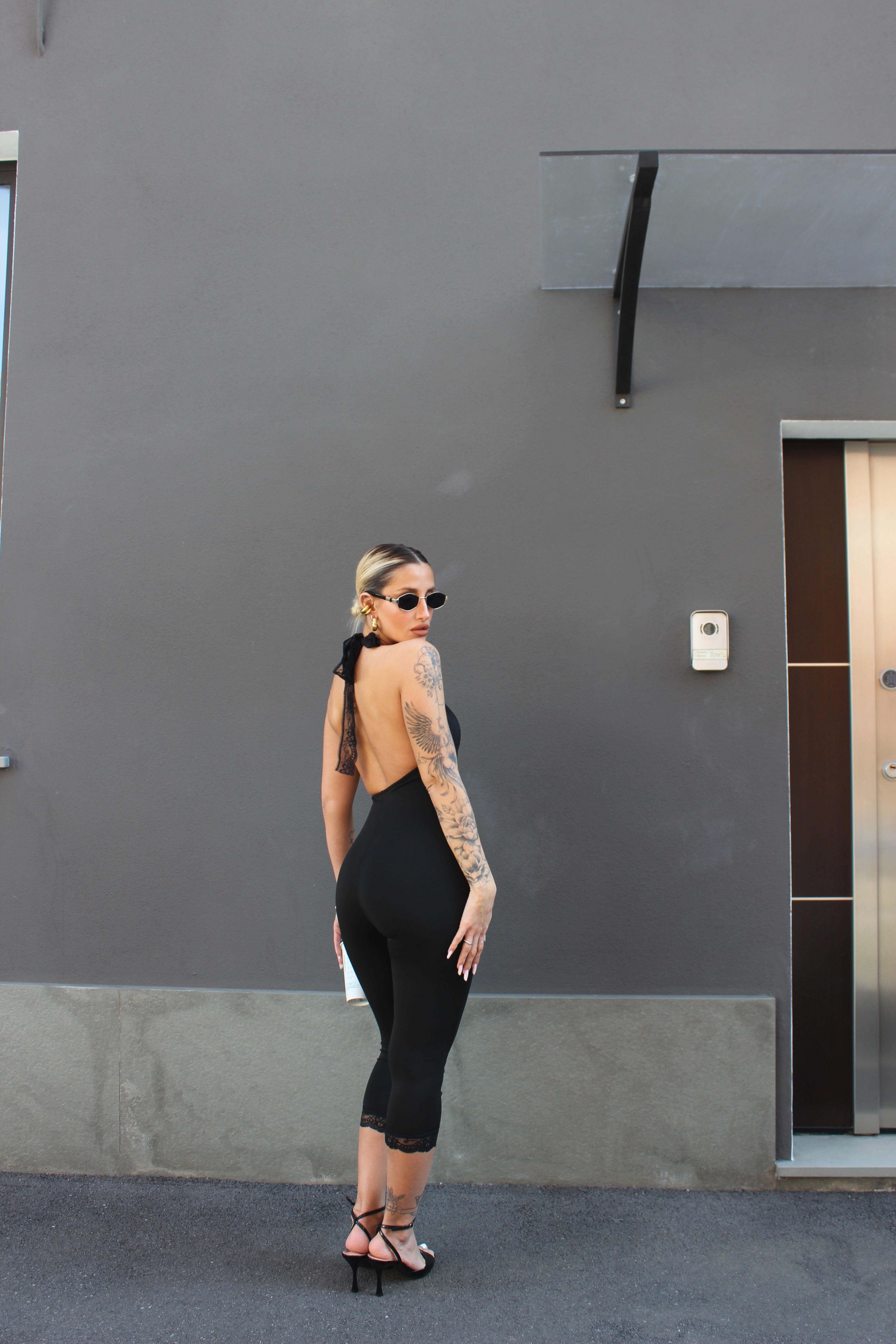 Jumpsuit con pizzo