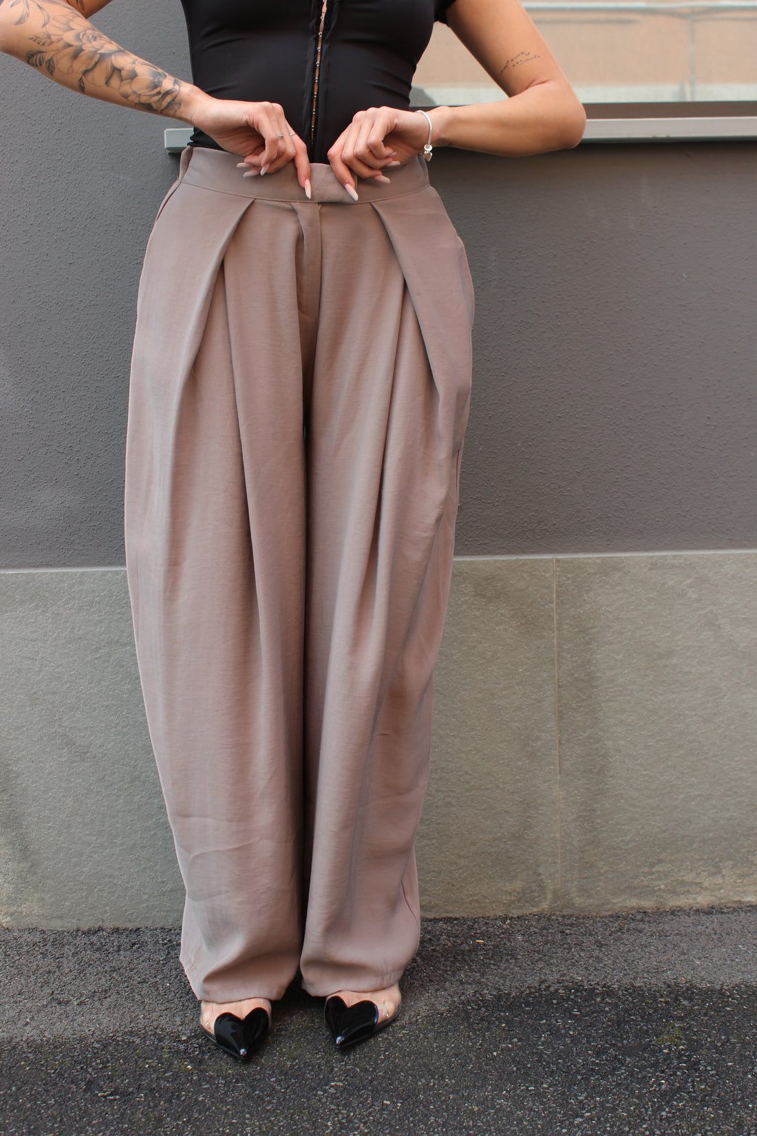Pantalone ampio Khaki