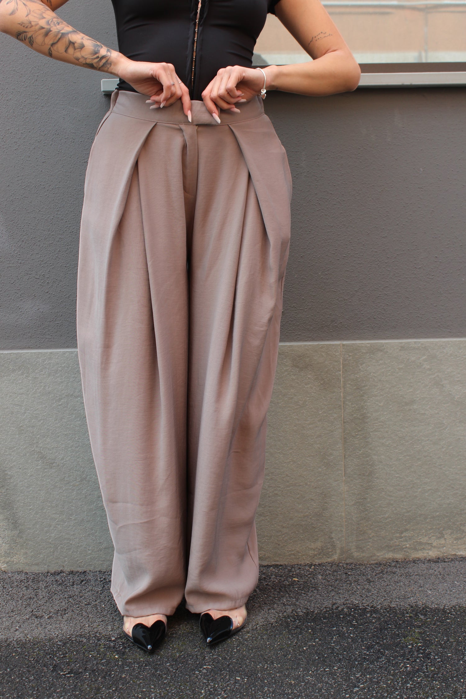 Pantalone ampio Khaki